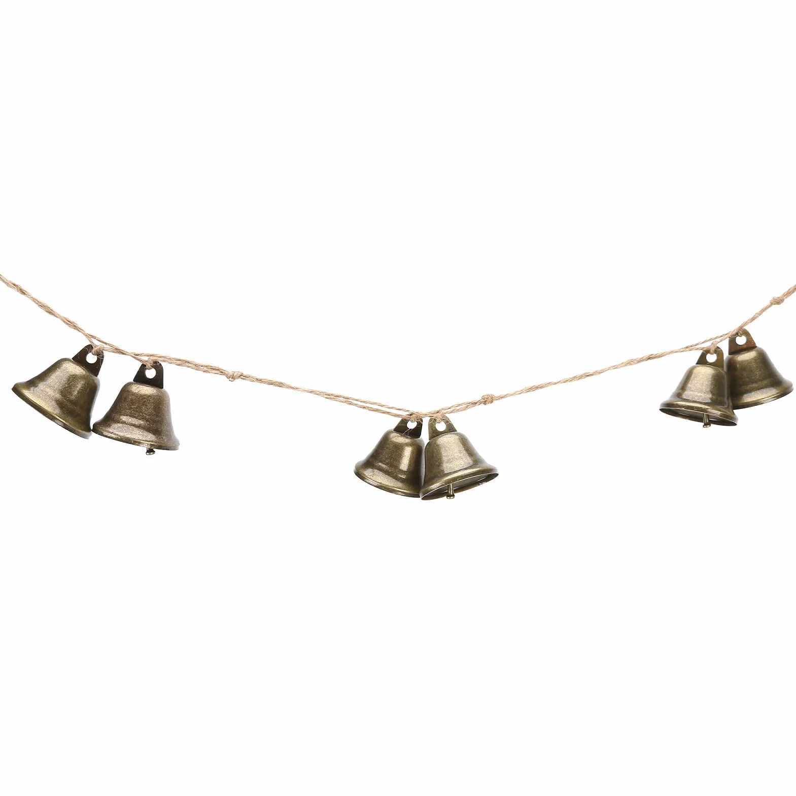 Navidad Cadena De Campanas Colgantes Vintage 9 Cascabeles Guirnalda Estilo Indio Puerta Pequeñas Pared Hogar