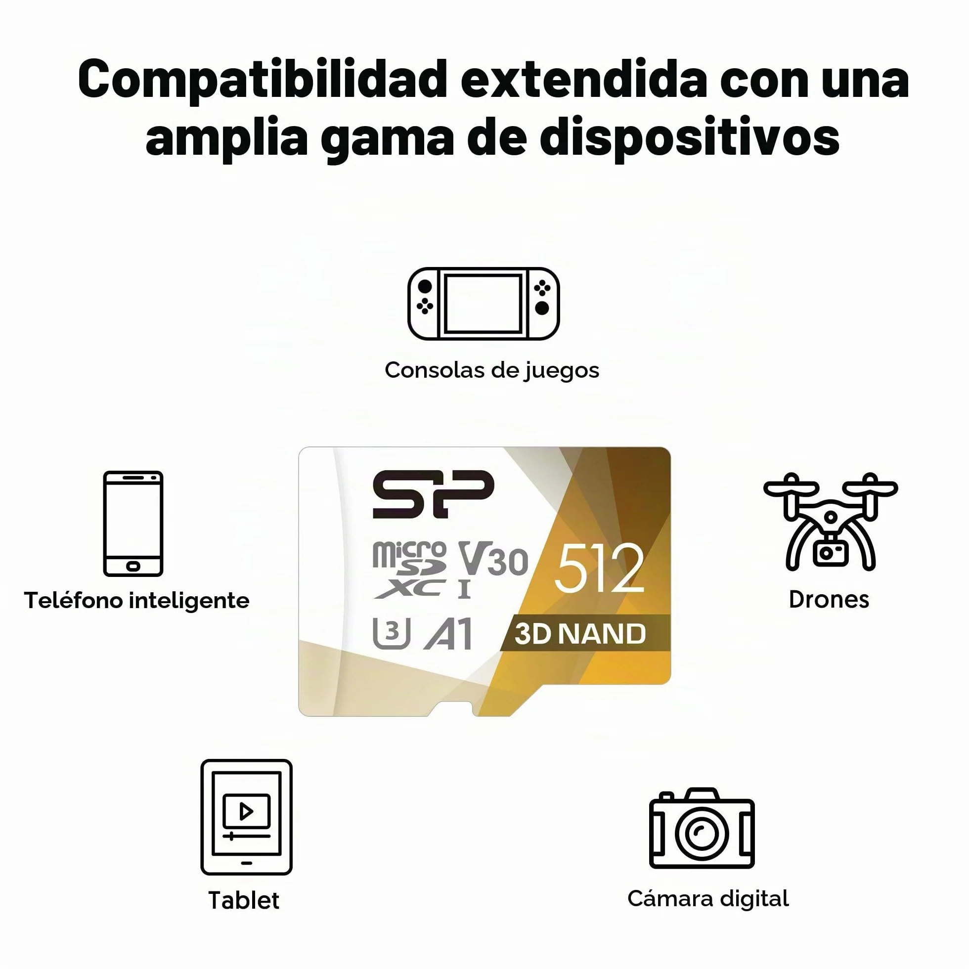 Silicon Power 512GB Superior Pro microSDXC UHS-I (U3), V30 4K A1, High Speed MicroSD Card with Adapter