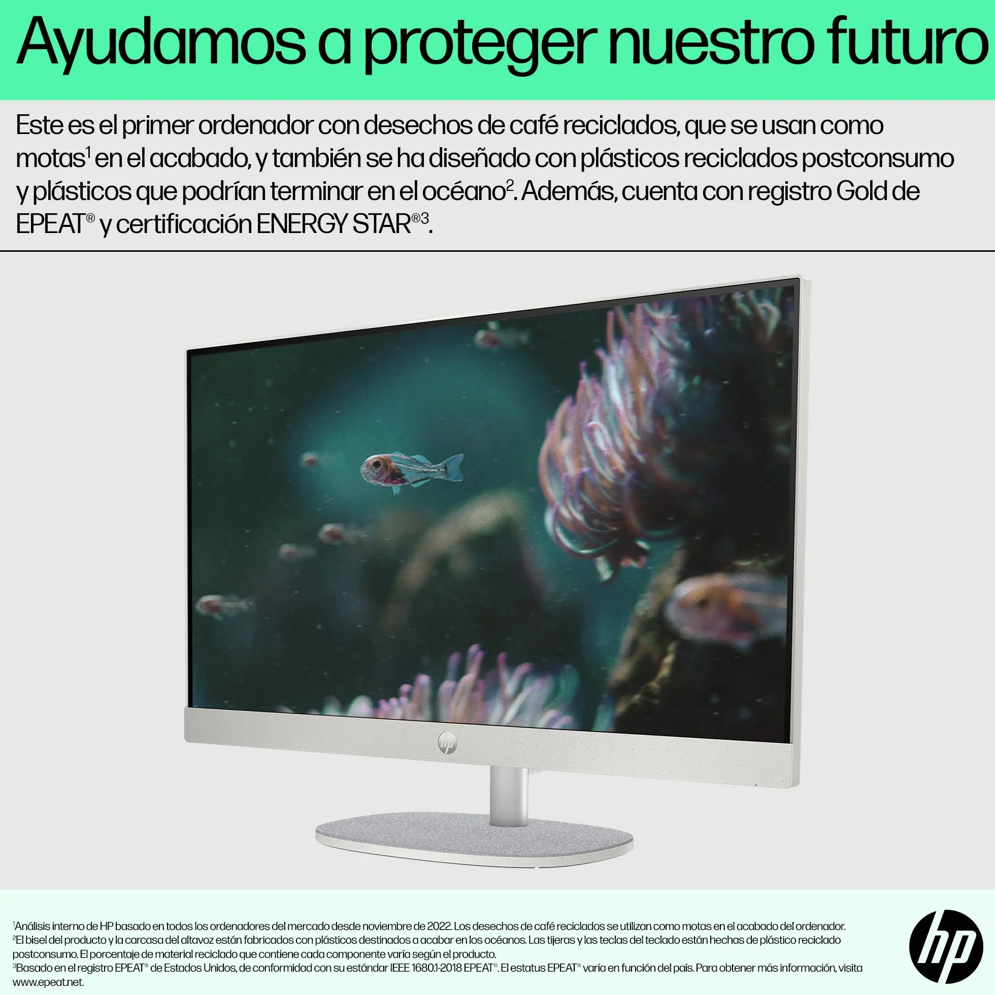 HP All-in-One 24-cr0007ss - Ordenador de sobremesa 23,8" Full HD con cámara, Teclado y ratón inalámbricos (AMD Ryzen 5 7520U, 16GB RAM, 512GB SSD, AMD Radeon Graphics, Windows 11 Home) Blanco
