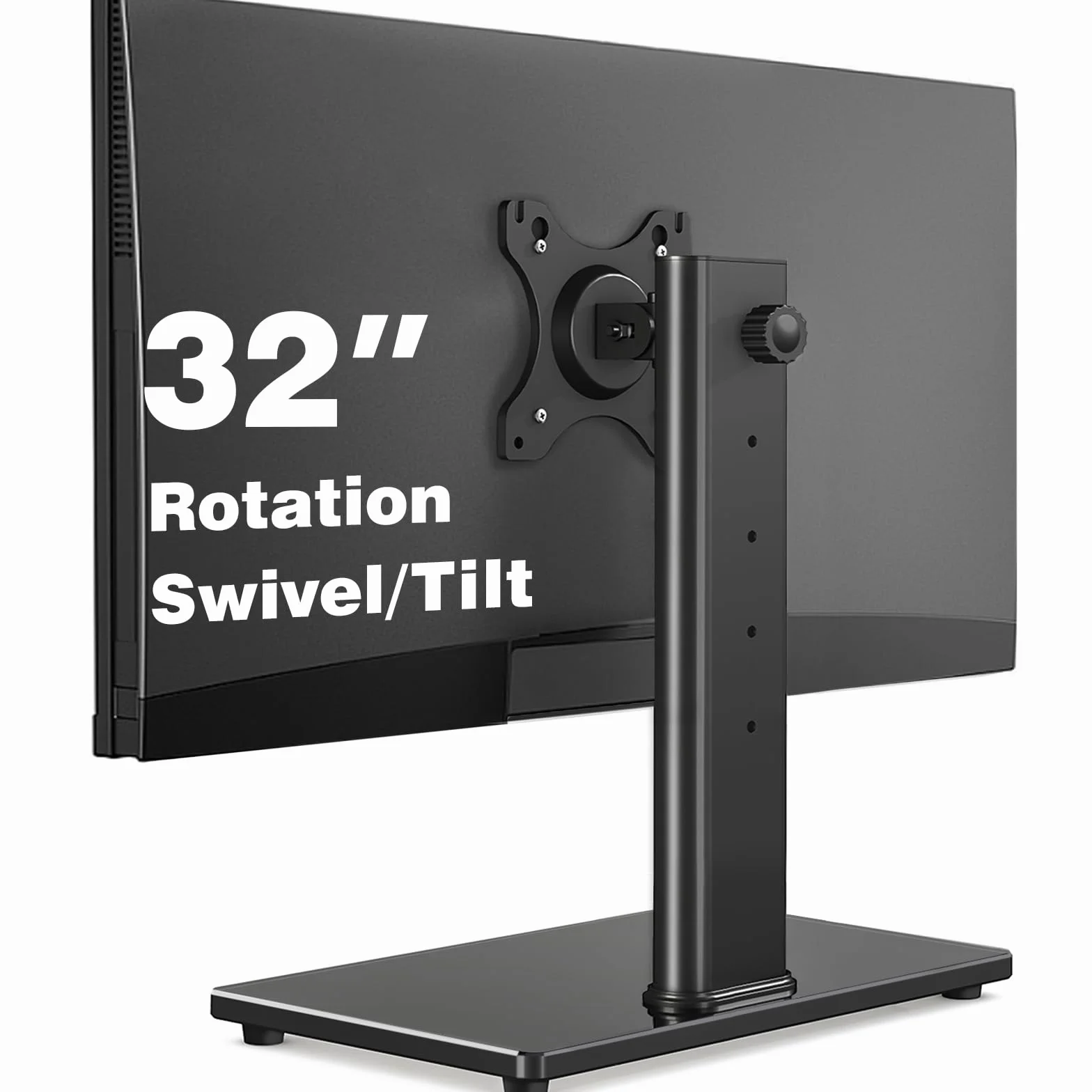 5Rcom Soporte para Monitor de PC y TV de 13 a 32 Pulgadas Giratorio Rotación y Altura Regulable Soporte Monitor Escritorio Soporta hasta 10 kg VESA 75/100 mm