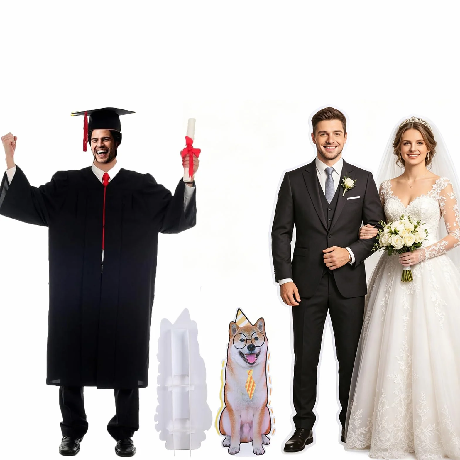Recorte de Cartón Personalizado a Tamaño Real, Tamaño Real Personalizado, Diseña tu Propio Póster,Carga tu Propia Foto, para Graduaciones, Cumpleaños, Bodas, Fiestas, 1-6 pies