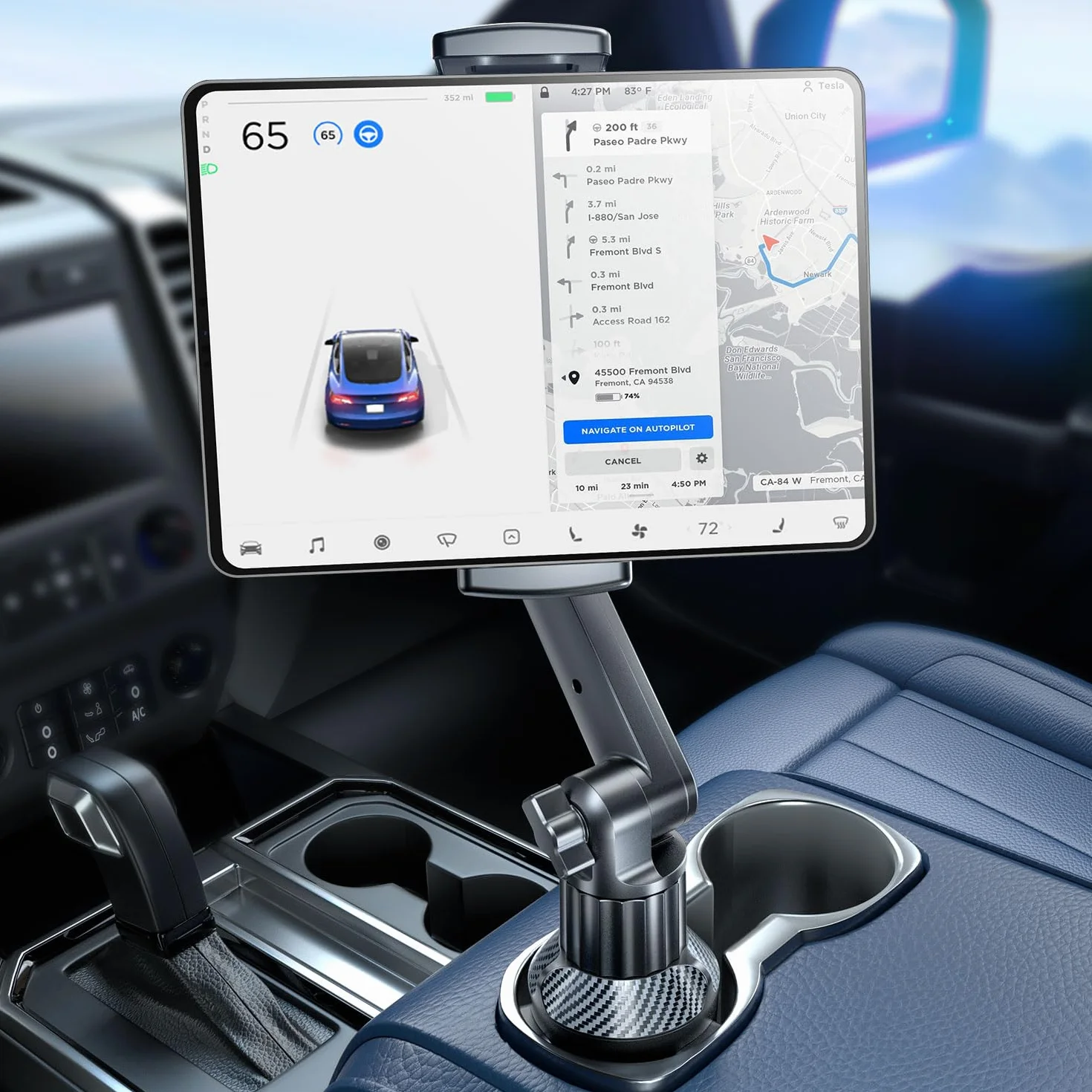 eSamcore Soporte para Tablet para Coche, para iPad, Soporte de Coche con Abrazadera Grande de 15 Pulgadas de Profundidad Ajustable para iPad para Coche, para teléfono Celular de 6 a 12.9 Pulgadas,