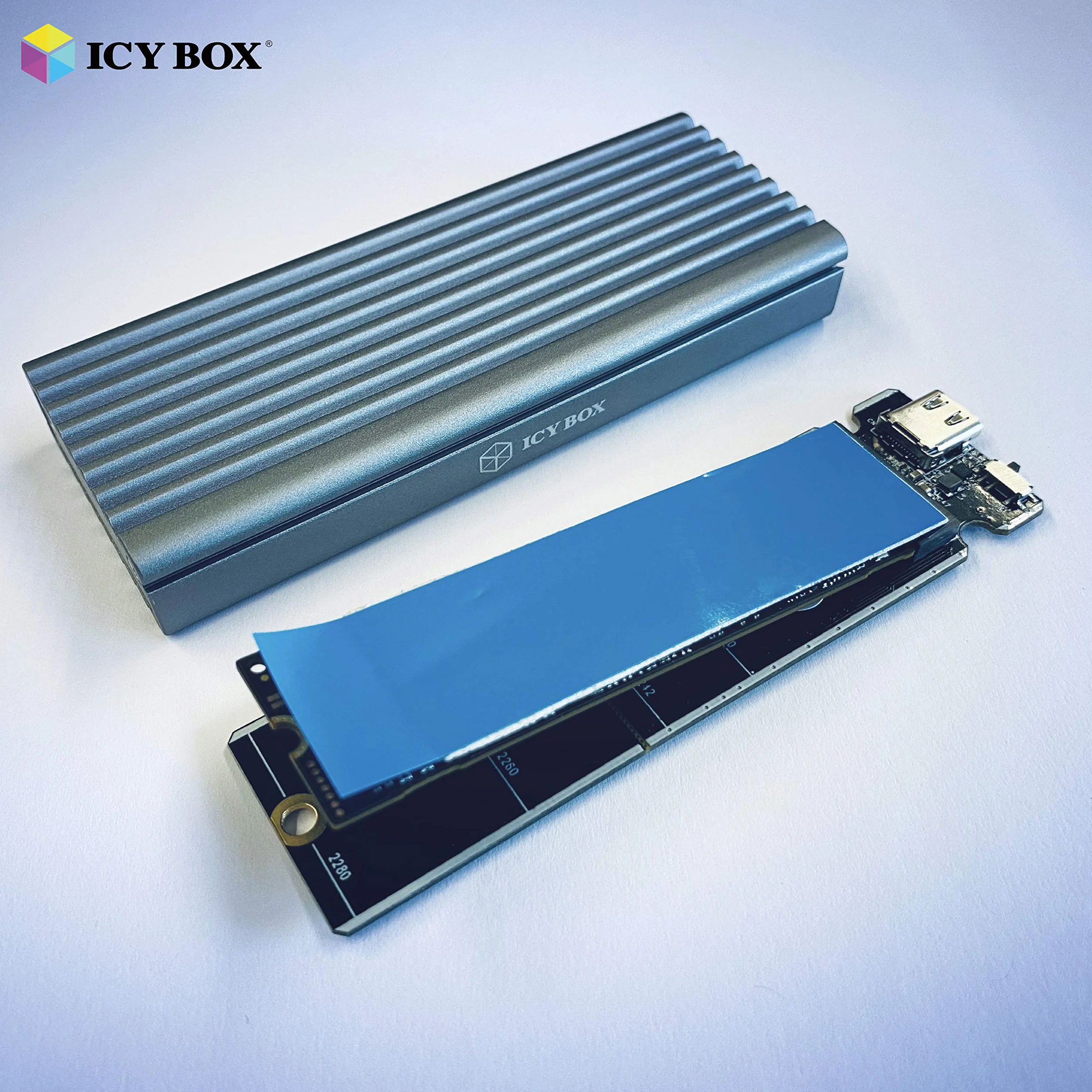 ICY BOX M.2 - Almohadillas térmicas (3,2 W/MK, 2 Unidades, 1,75 mm, 0,75 mm, para 2280, 2260, 2242)