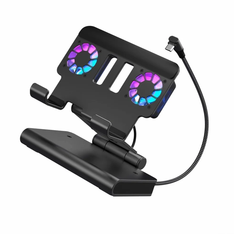 Para Steam Deck, estación de refrigeración 4K para XPlayer para Apex Gigabit Ethernet SteamDeck Base de enfriamiento del ventilador de expansión 4K (negro)