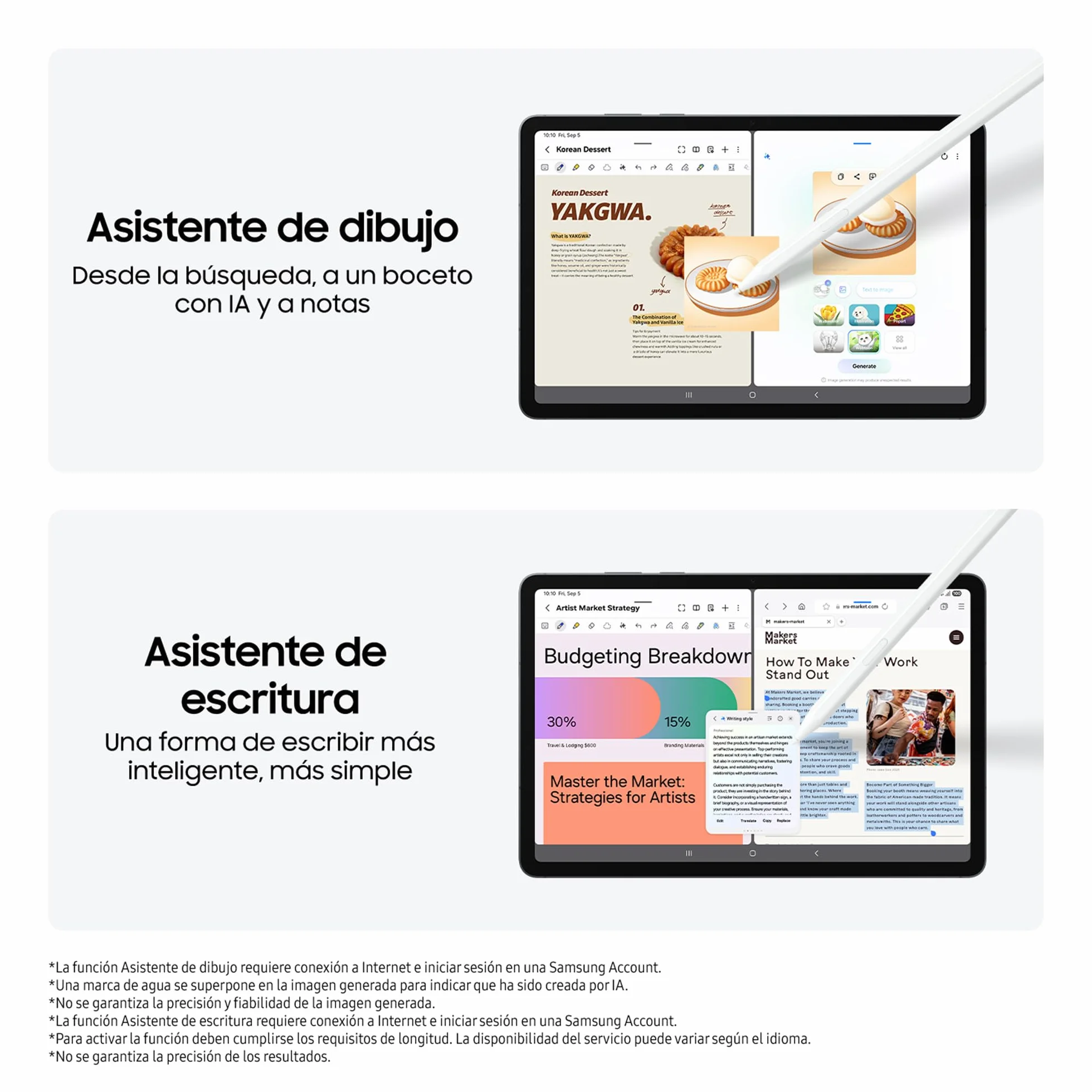 Samsung Galaxy Tab S11 128GB WiFi, Tablet con IA, Ligera, Dex, 12 GB de Memoria, Batería de Larga Duración, Garantía Fabricante 3 Años + 1 Año Extra, Gris (Versión Española)