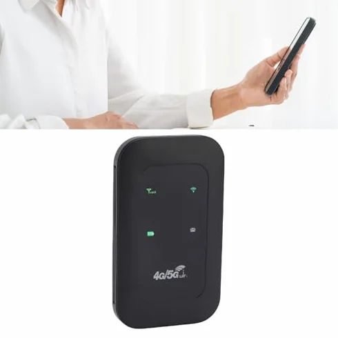 4G 5G WiFi Hotspot, LTE Mobile Router mit SIM -Kartensteckplatz, 2100 MAh Langlebiger und Wiederaufladbarer Unterstützt 300 Mbit/S, 10 Gerätekonnektivität, Tragbare