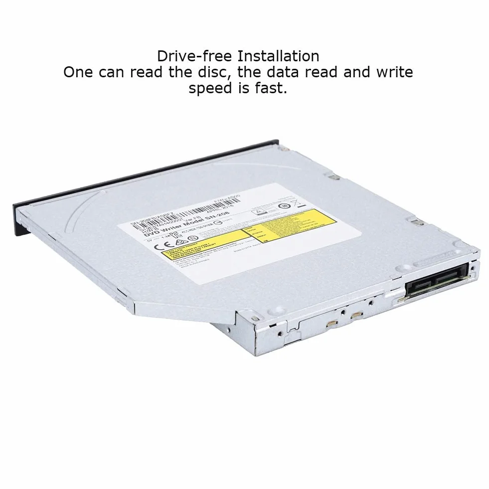 Unidad óptica interna, unidad de DVD para computadora portátil, grabadora de DVD-RW CD DVD RW Rom Burner, reemplazo de la computadora portátil Carga de la bandeja de PC delgada, dispositivo de unidad