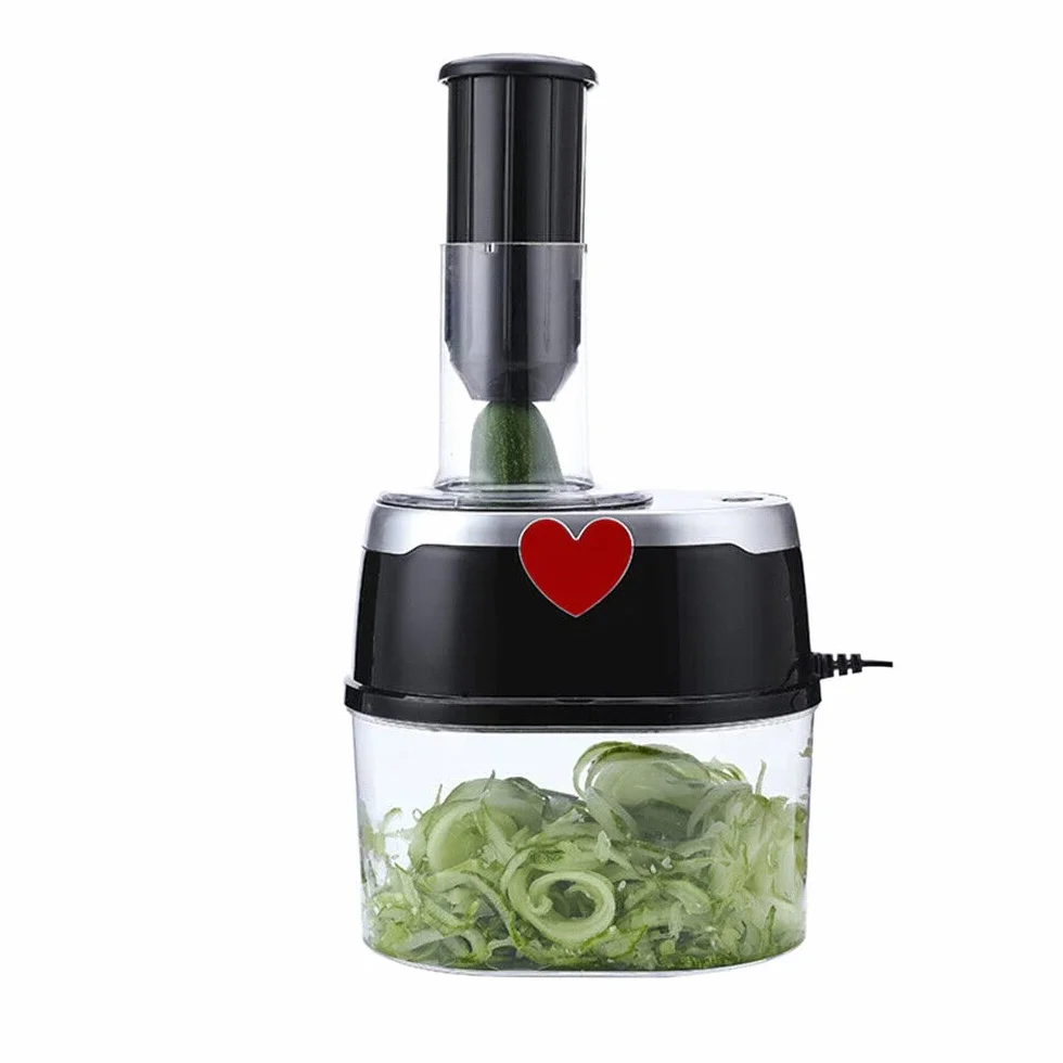 Espiral Vegetales Eléctrico Rallador de cocina Rebanadora rápidaRebanadora de espirales Acero Inoxidable Rallador de queso, verduras, patatas