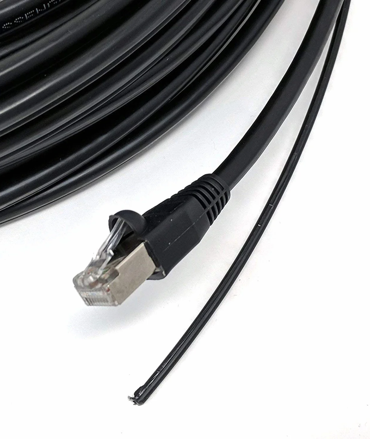 Cable Ethernet Impermeable para Exteriores Cat5e de 300 Pies (Cobre Puro y Blindado) (Conectores Instalados), Cable de Internet, Cable de Red RJ45