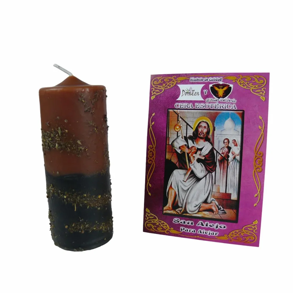 Velón Herboreo San Alejo - Ritual para alejar personas y situaciones Indeseadas con poderosa energía esotérica - Las Velas de Mariano