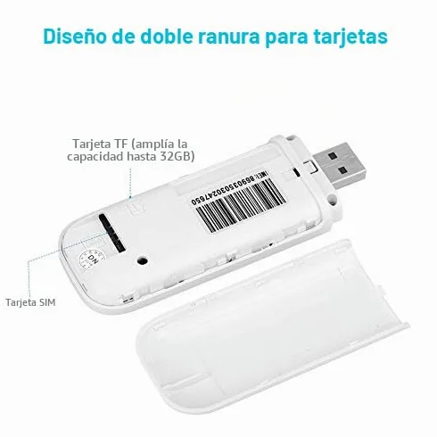 Adaptador de red USB 4G LTE, router módem/stick WiFi inalámbrico para punto de acceso, apto para el sudeste asiático, África y Oriente Medio (con función WiFi).
