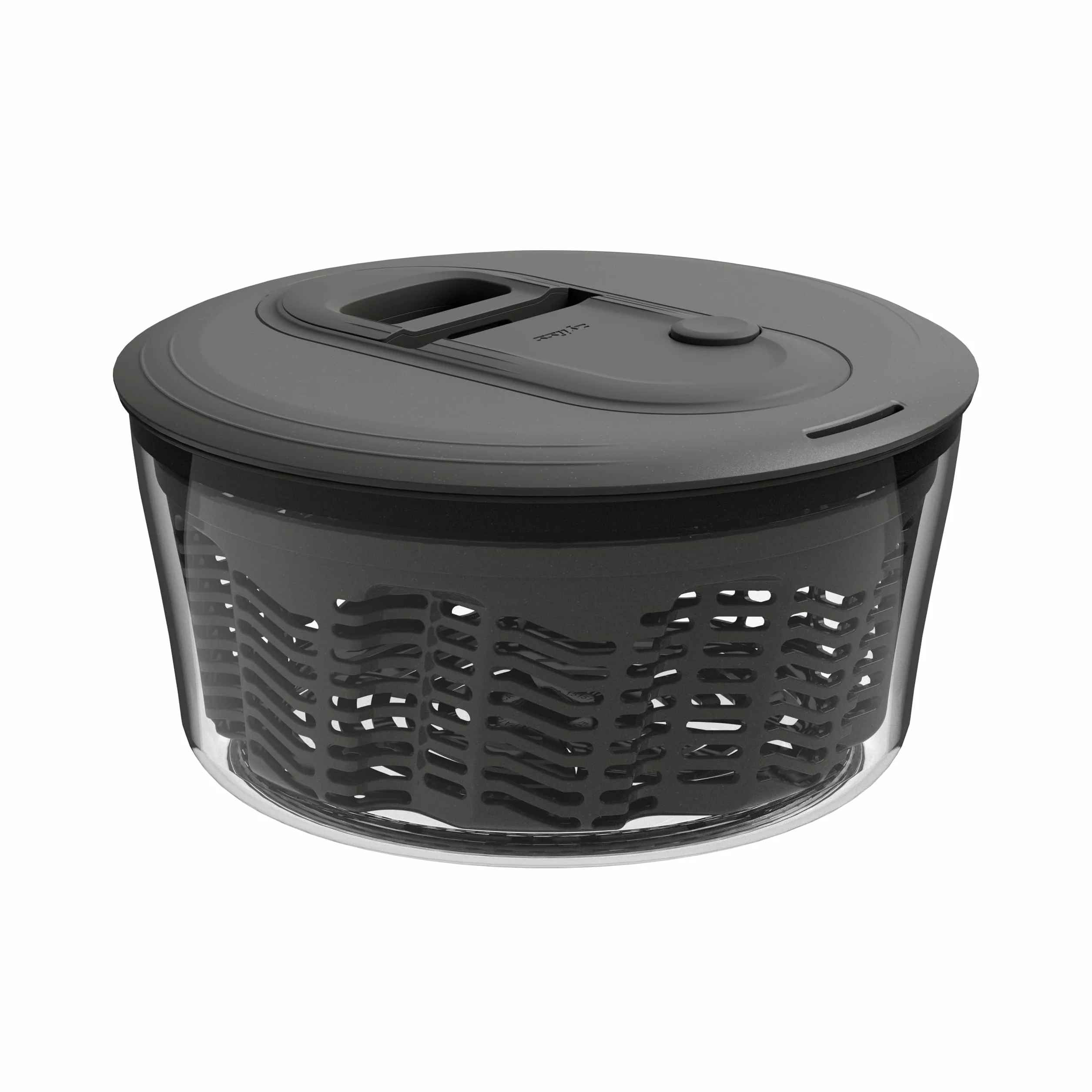 Zyliss Easy Spin Clásico Centrifugadora Lechuga Pequeña 3,5 L, Tecnología AquaVent™, Cuerda y Botón de Parada, Salida de Drenaje, Antideslizante, Sin BPA, Escurridor de Lechuga, Ensalada, Gris