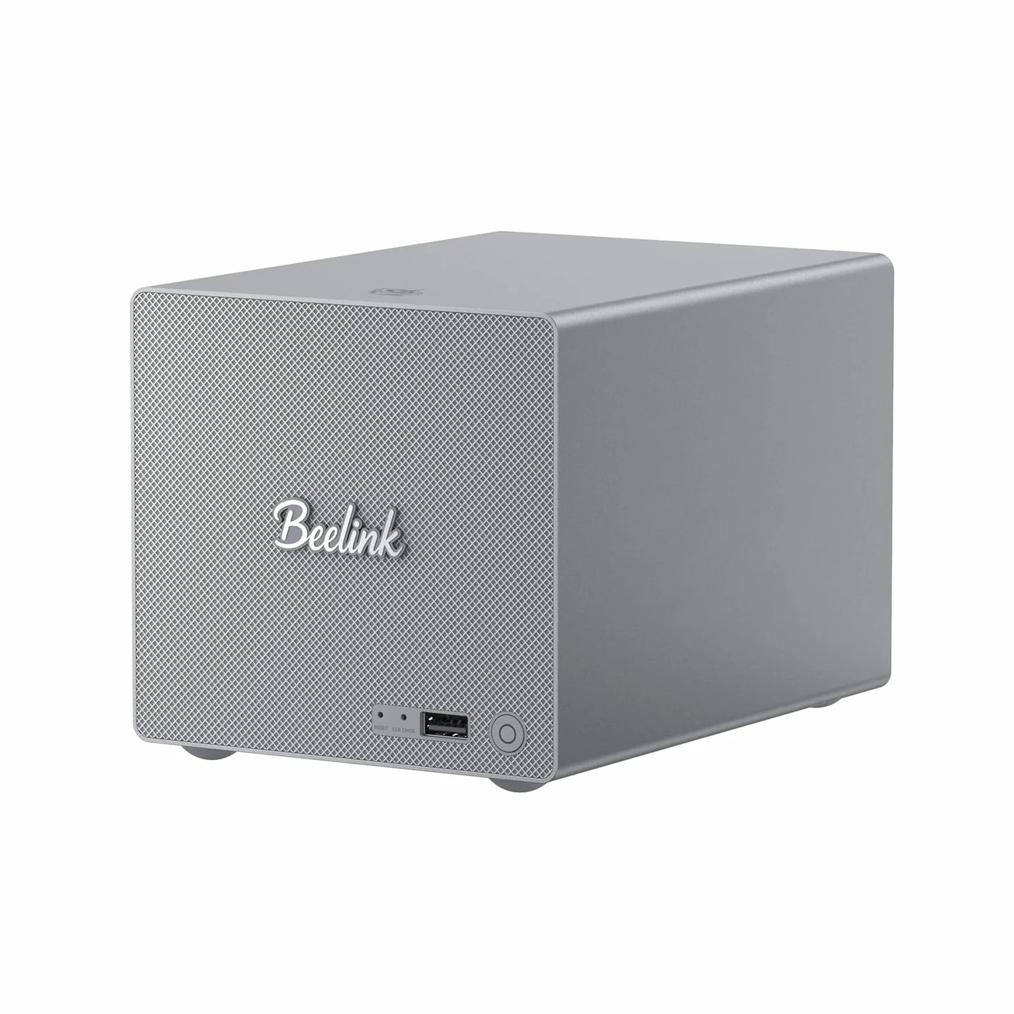 Beelink Mini PC, NAS híbrido de 2 bahías ME Pro, Intel N95 12G LPDDR5 RAM 128G SSD, hasta 72 TB de almacenamiento (SATAx2+M.2x3), doble LAN 2.5GE+5GE, WiFi6/BT5.4/Enrutador de software/Centro de datos