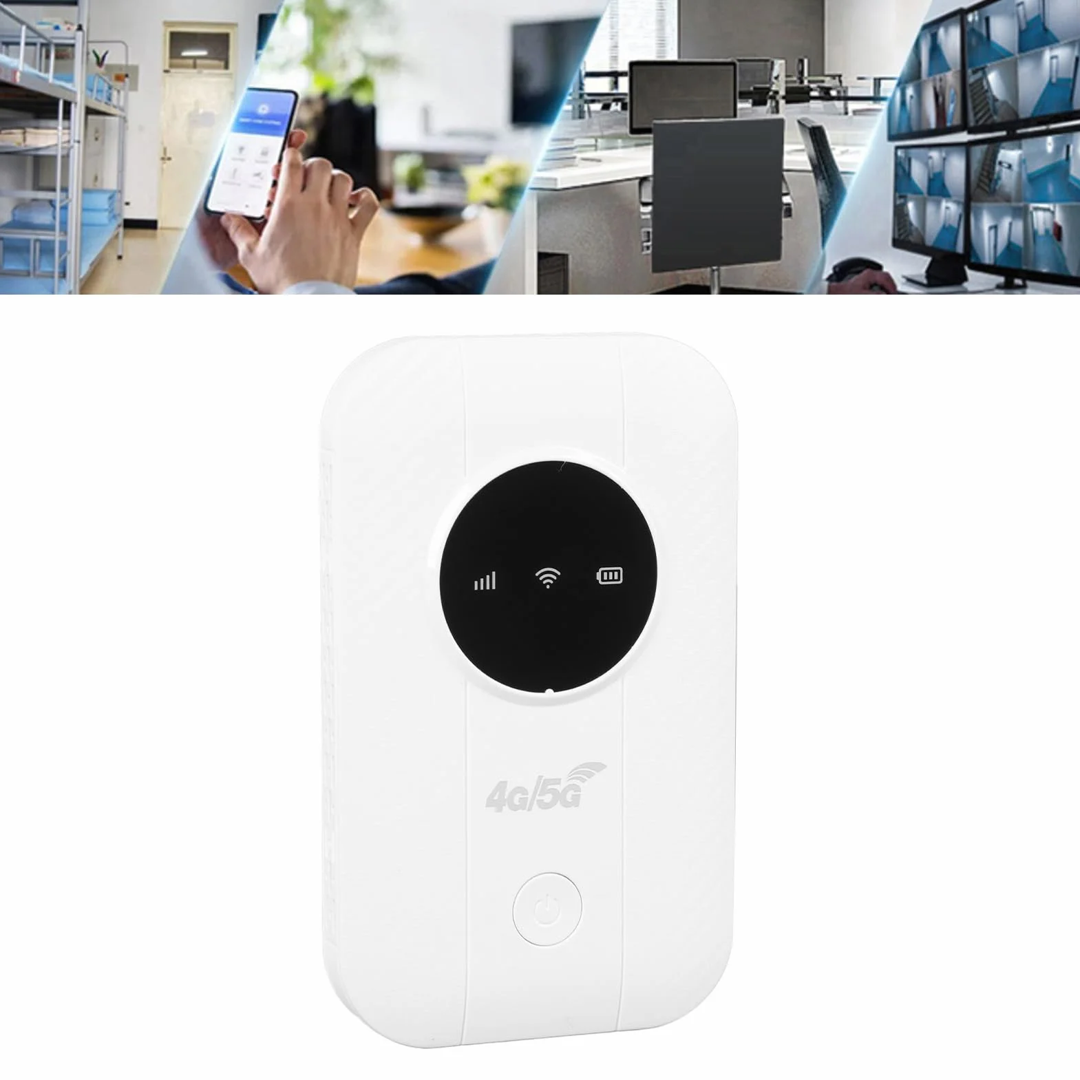 Enrutador de Hotspot Móvil 4G 5G con Ranura de Tarjeta SIM, WiFi de 300 Mbps, 10 Dispositivos Compartido, Enrutador Portátil 4G 5G para Viajes de Negocios Viajeros
