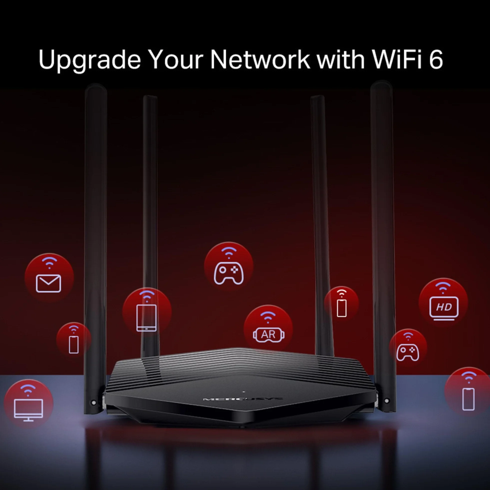 MERCUSYS Router MR60X de doble banda WiFi 6 AX1500Mbps, puertos Gigabit Ethernet, router WiFi TP-Link, protección de seguridad general, fácil configuración, amplificador de Internet, amplificador WiFi