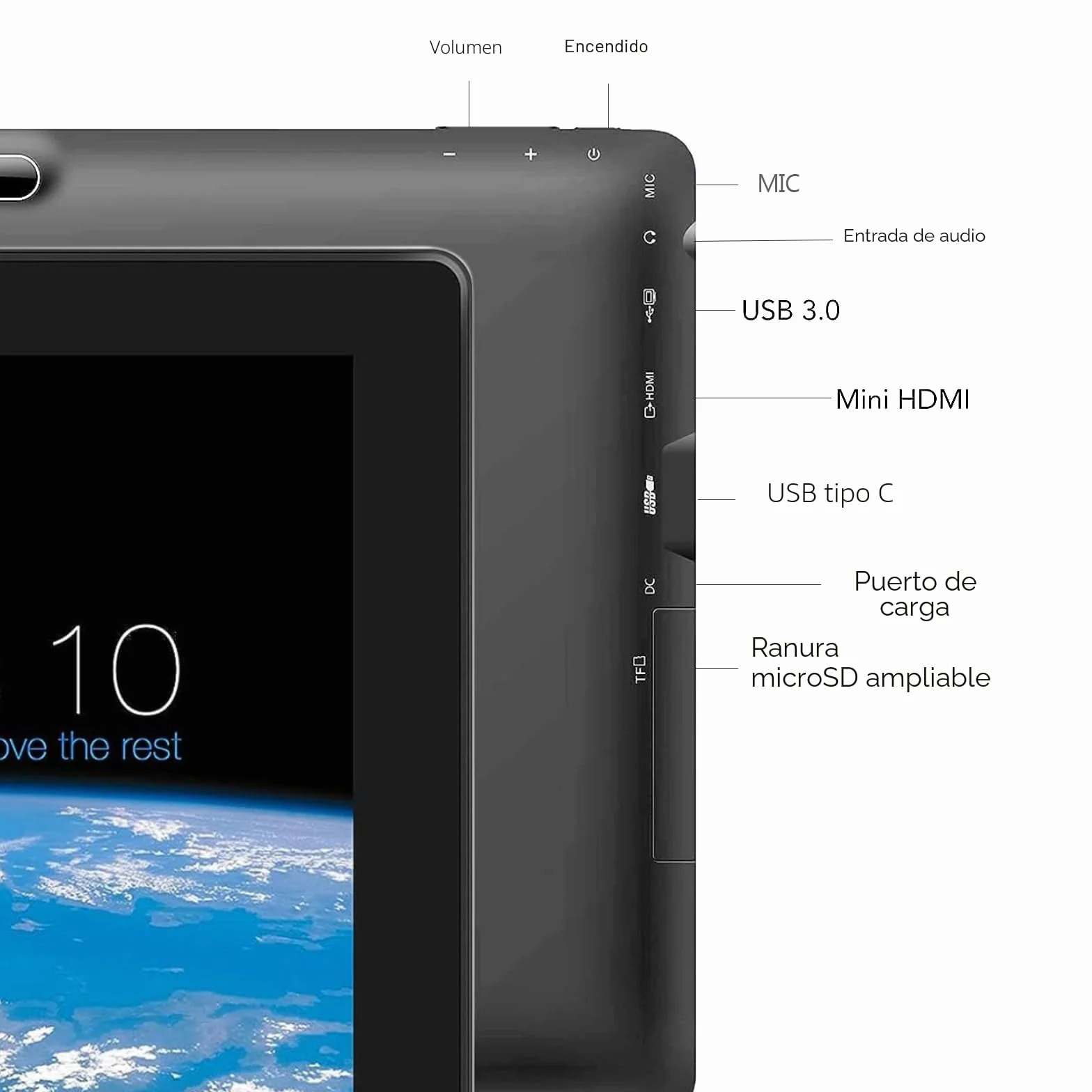 Windows Tablet PC de 10 Pulgadas Tablet Windows 11 Intel Processor, Tablet Computer HD Touchscreen 6GB RAM + 128GB, 6000mAh de Gran batería