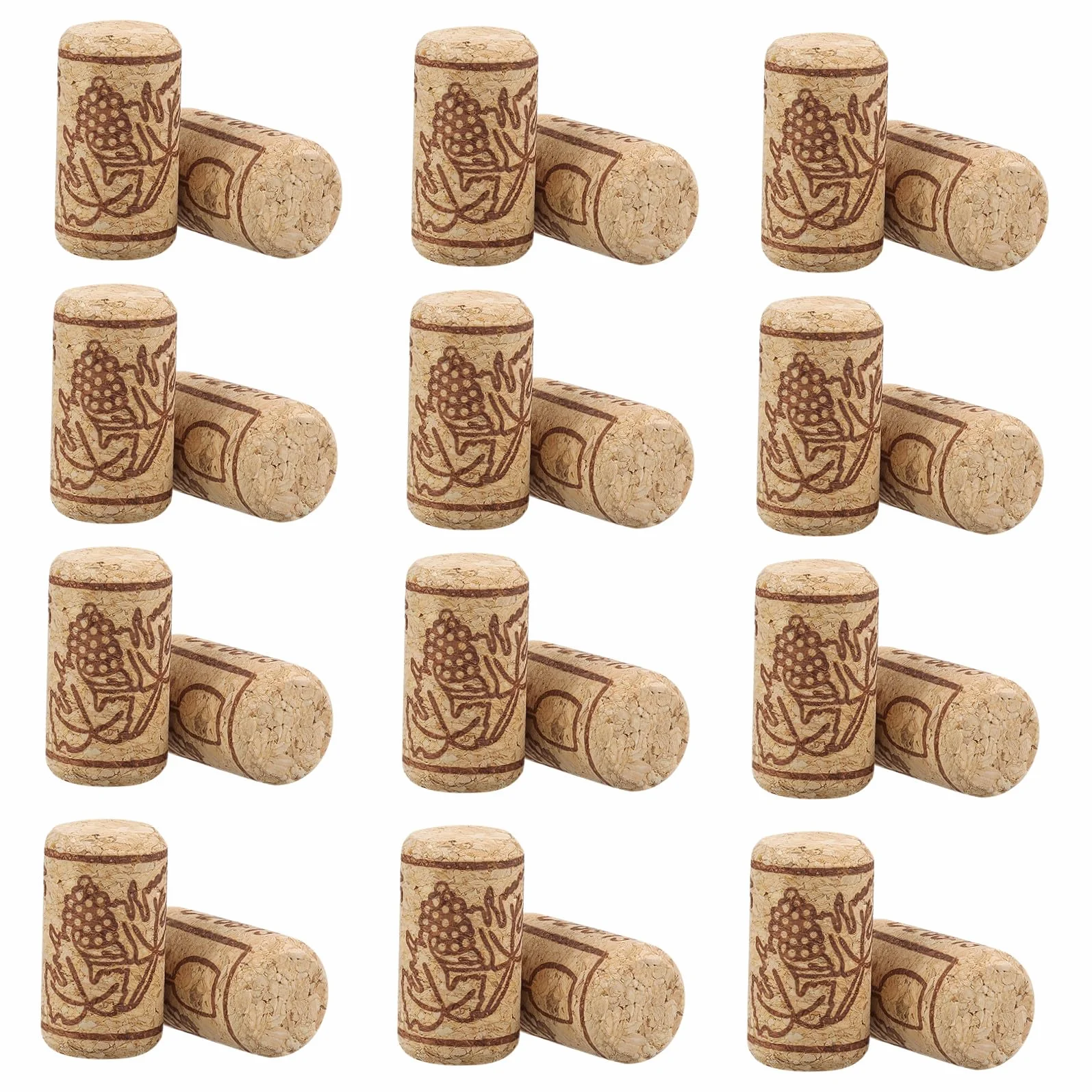 Corchos de Vino Naturales Tapones de Botella 100 unids 2.1 x 4 cm