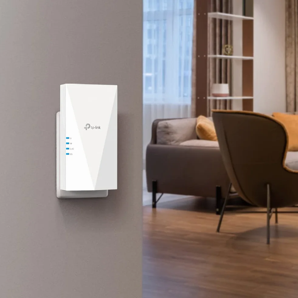 [Reacondicionado] TP-Link RE500X - WiFi 6 Repetidor, AX1500 WiFi, Puerto Ethernet Gigabit 10/100/1000 Mbos, Compatible con Todos los Routers