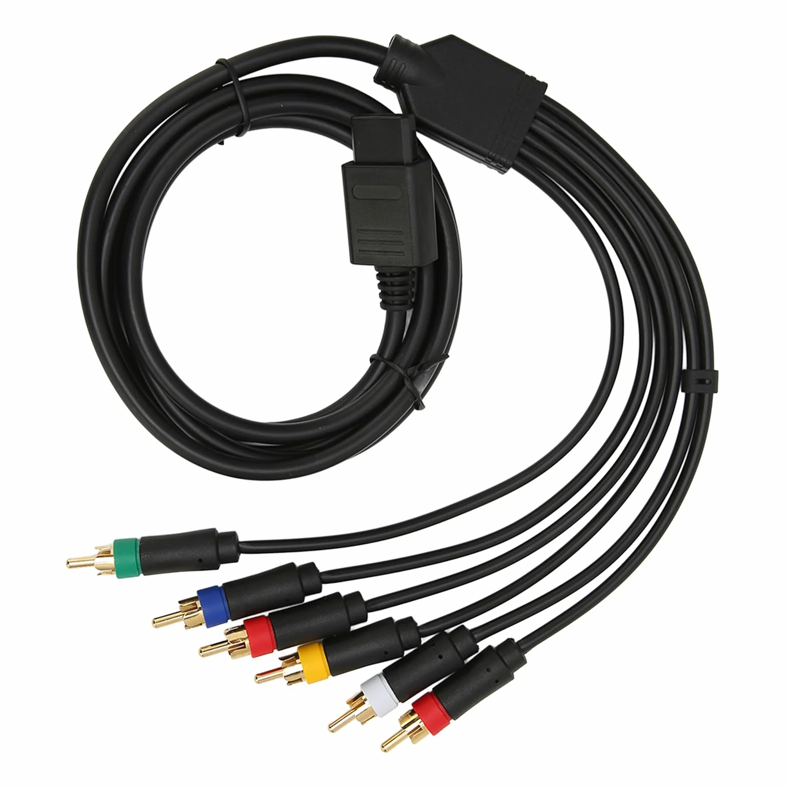 Cable de Cable Compuesto RGB RGBS, Cable de Video Componente RGB, NGC N64 SFC SNES Cable de Monitor de Color RGB RGBS Cable AV Componente con 4 Cabezales BNC