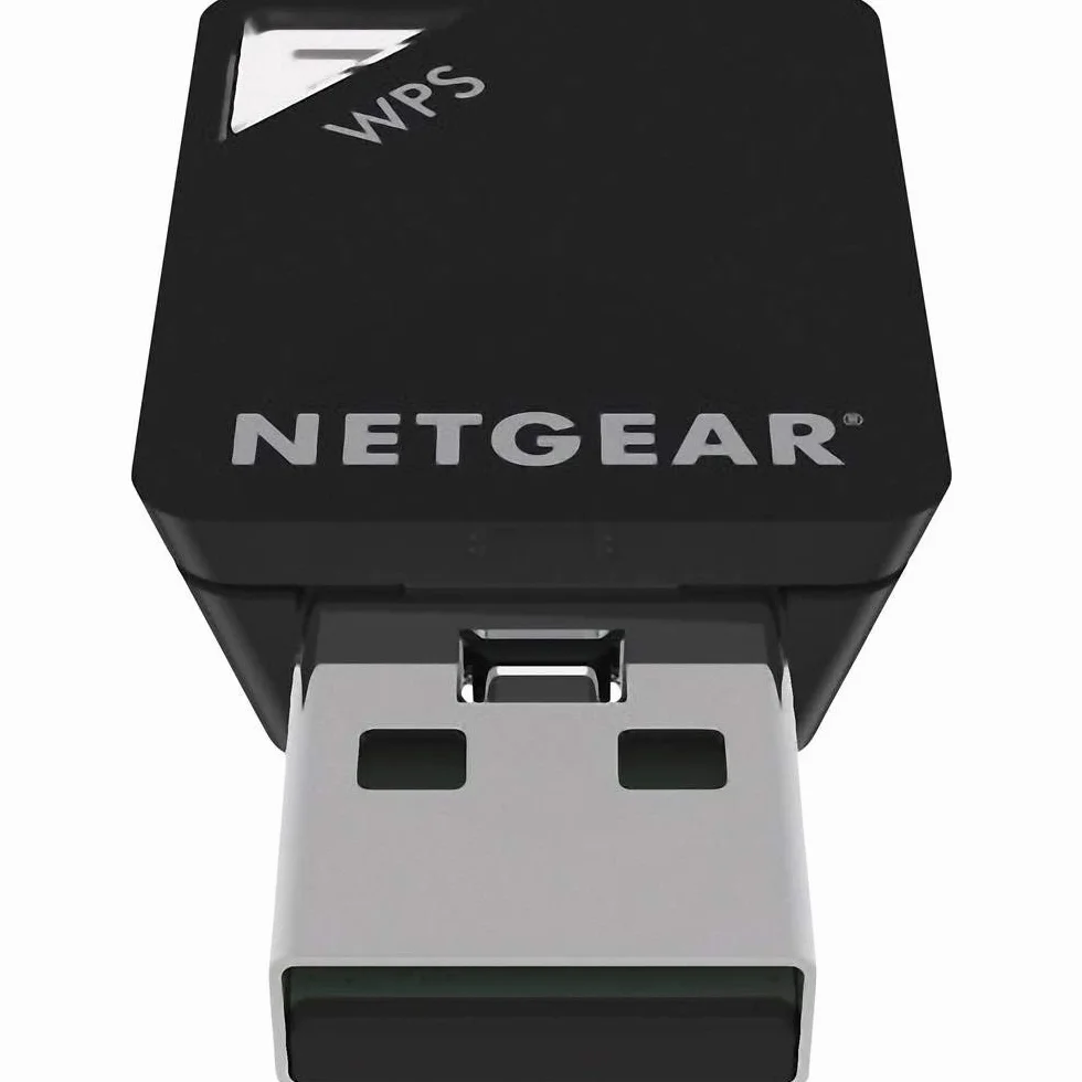NETGEAR Mini Adaptador USB WiFi A6100-100PES - AC600 802.11ac de Doble Banda (150/433 Mbps), Negro