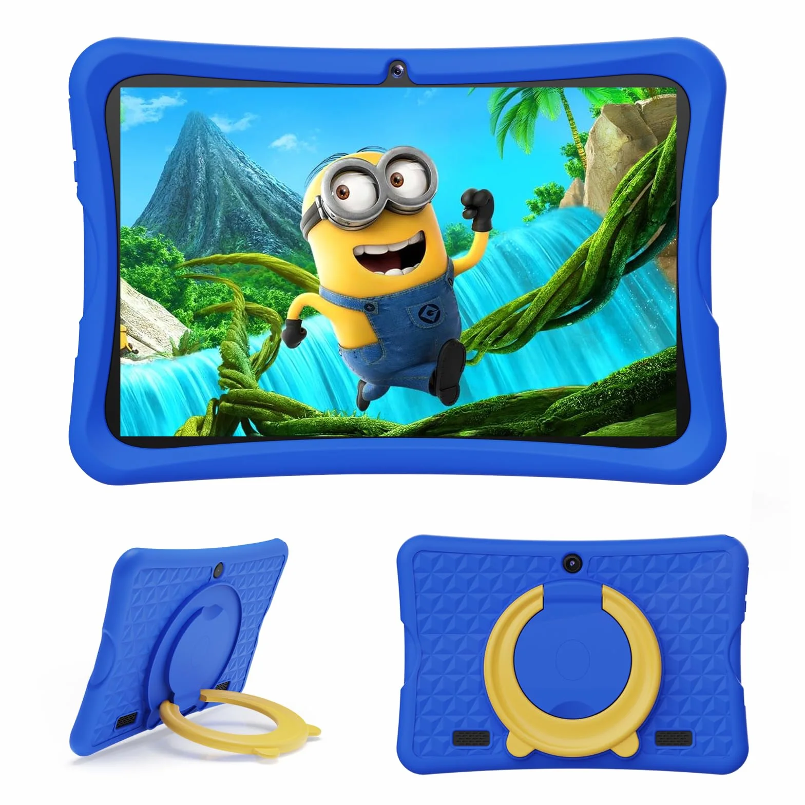 DigiLand Tableta para Niños de 10,1 Pulgadas, Tabletas Android 15 con Funda Protectora, 6+32GB,Pantalla IPS 1280*800,Cámara dual 2MP+5MP,6000mAh, Tableta Aprendizaje con Control Parental e iWawa(Azul)