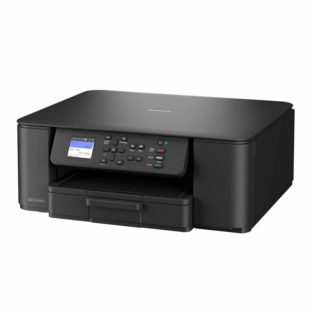 Brother DCPJ1310DW Impresora Multifunción de Tinta, WiFi, WiFi Direct, Conexión a Dispositivos Móviles e Impresión Automática a Doble Cara, Negro