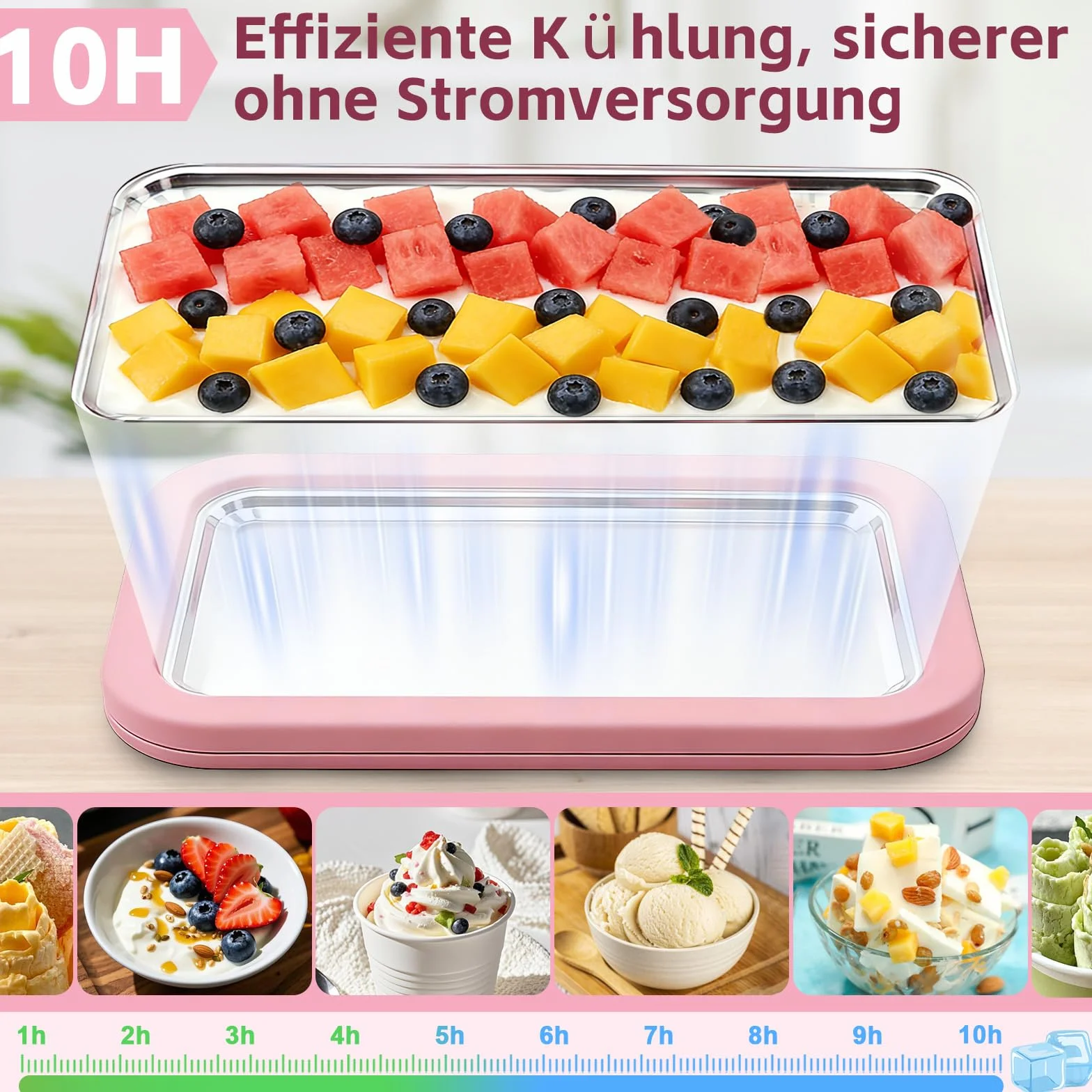 Máquina de hacer rollos de hielo de acero inoxidable con 2 espátulas