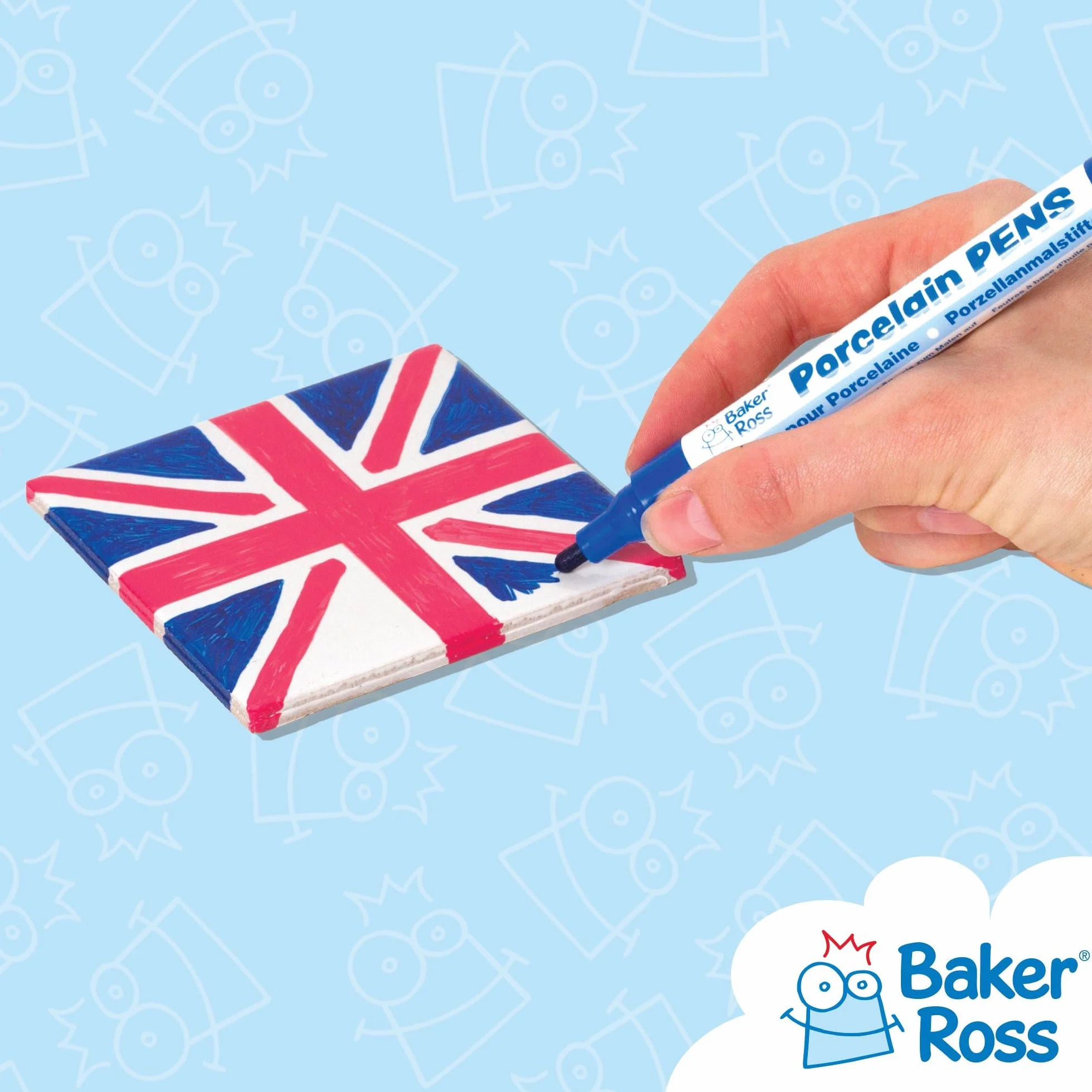 Baker Ross Haz Tus Propios Posavasos Azulejos de Cerámica para Niños Artes y Manualidades