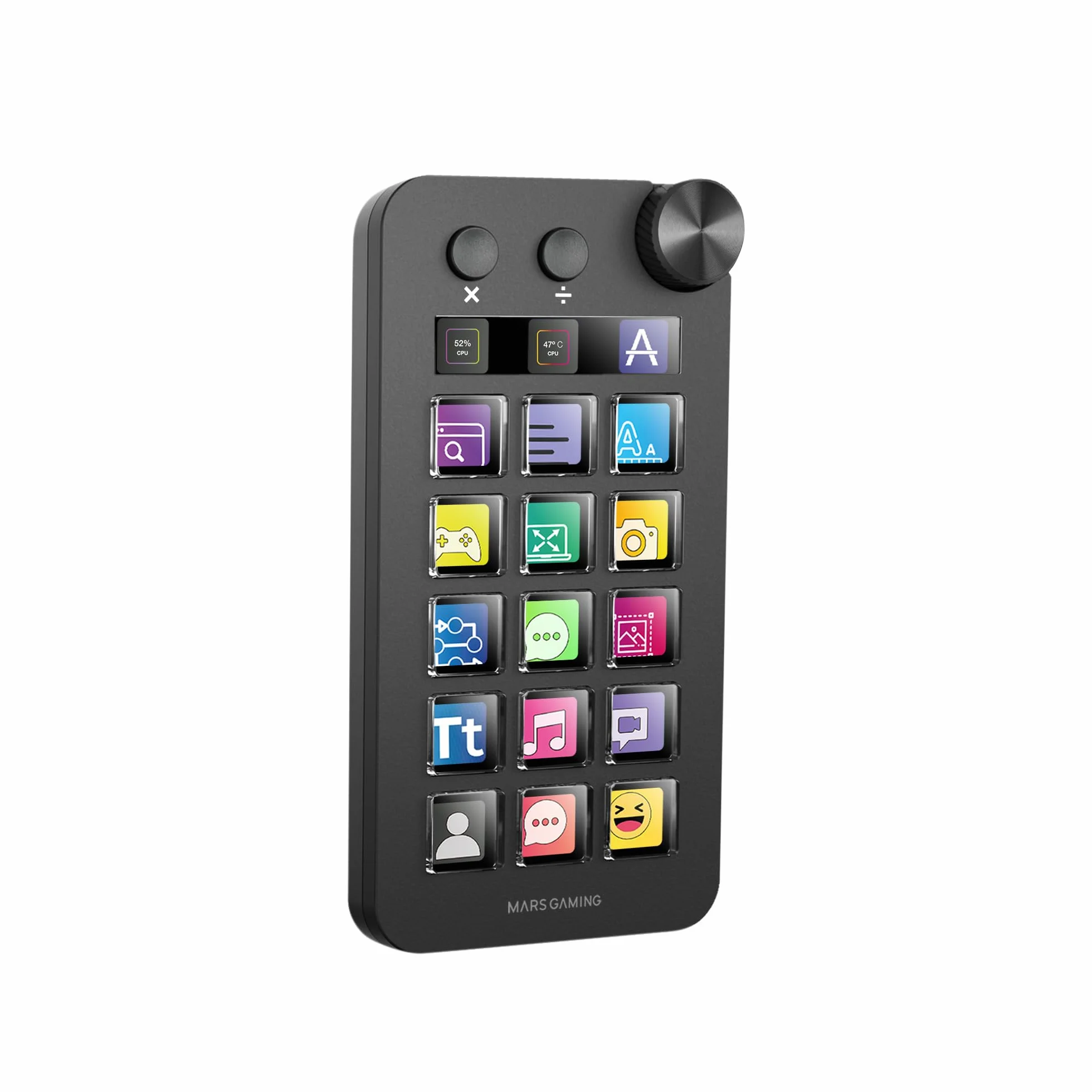 Mars Gaming MSD-Neo Control Deck 15 Teclas LCD Personalizables Negro | 15 Teclas LCD Personalizables, Creación de Atajos y Macros, Pantallas Dinámicas, Software de Control Avanzado