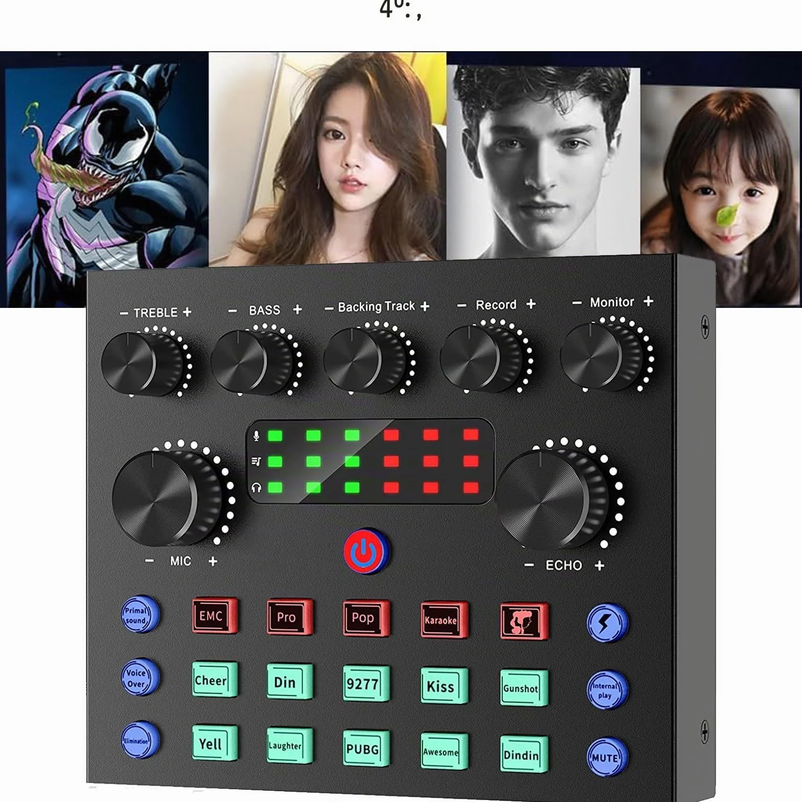 Paquete de Equipo de Podcast Microfono Pc Karaoke Sets De Dj Microfono Streaming, focombance Cambiador de Voz y micrófono de Condensador Set de micrófonos de Podcast para Gamers podcasting Streaming