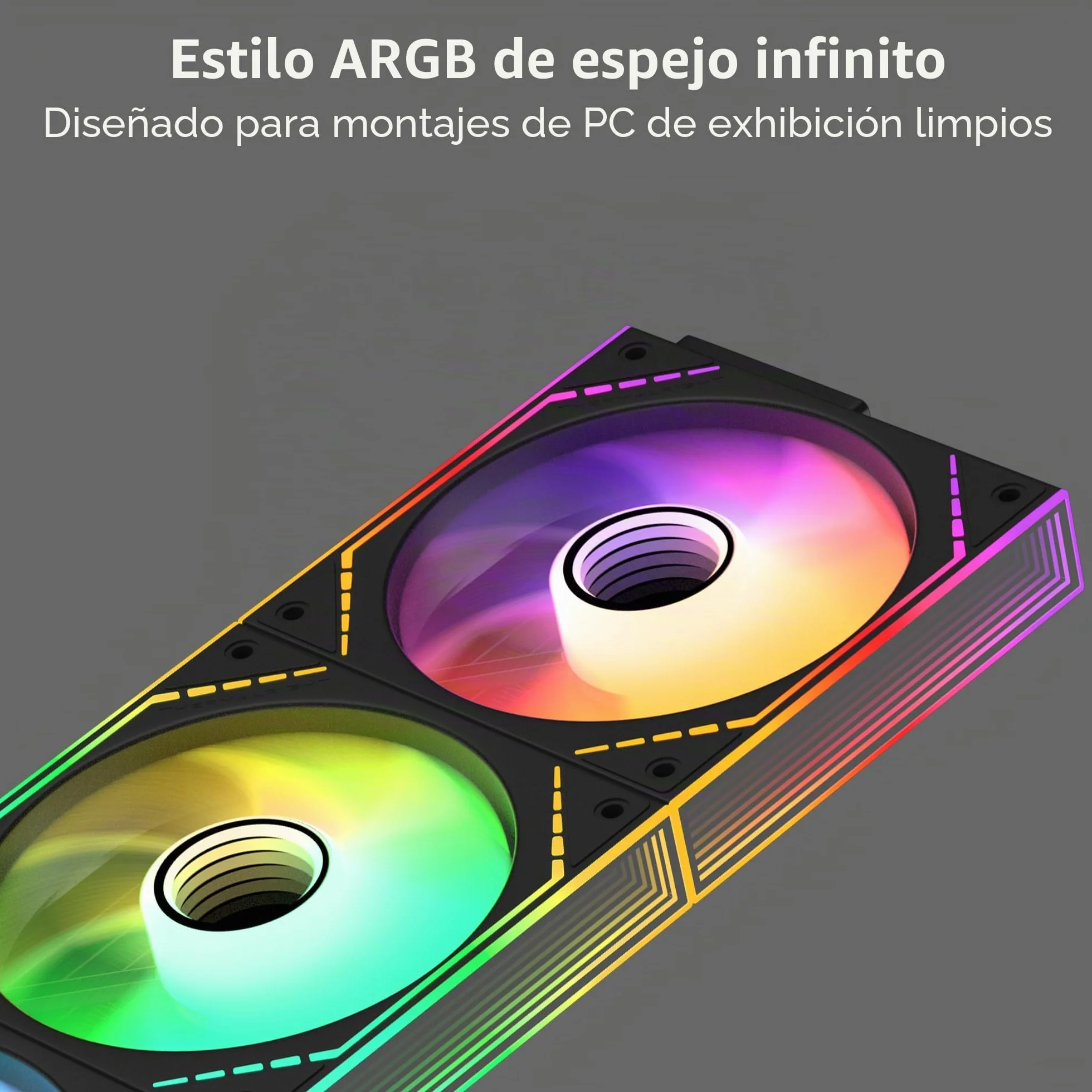 Thermalright TL-M12Q-S X3 - Ventiladores de carcasa de PC de 120 mm, flujo de aire alto de 2000 rpm, cadena de margaritas ARGB, iluminación de espejo infinito, paquete de 3