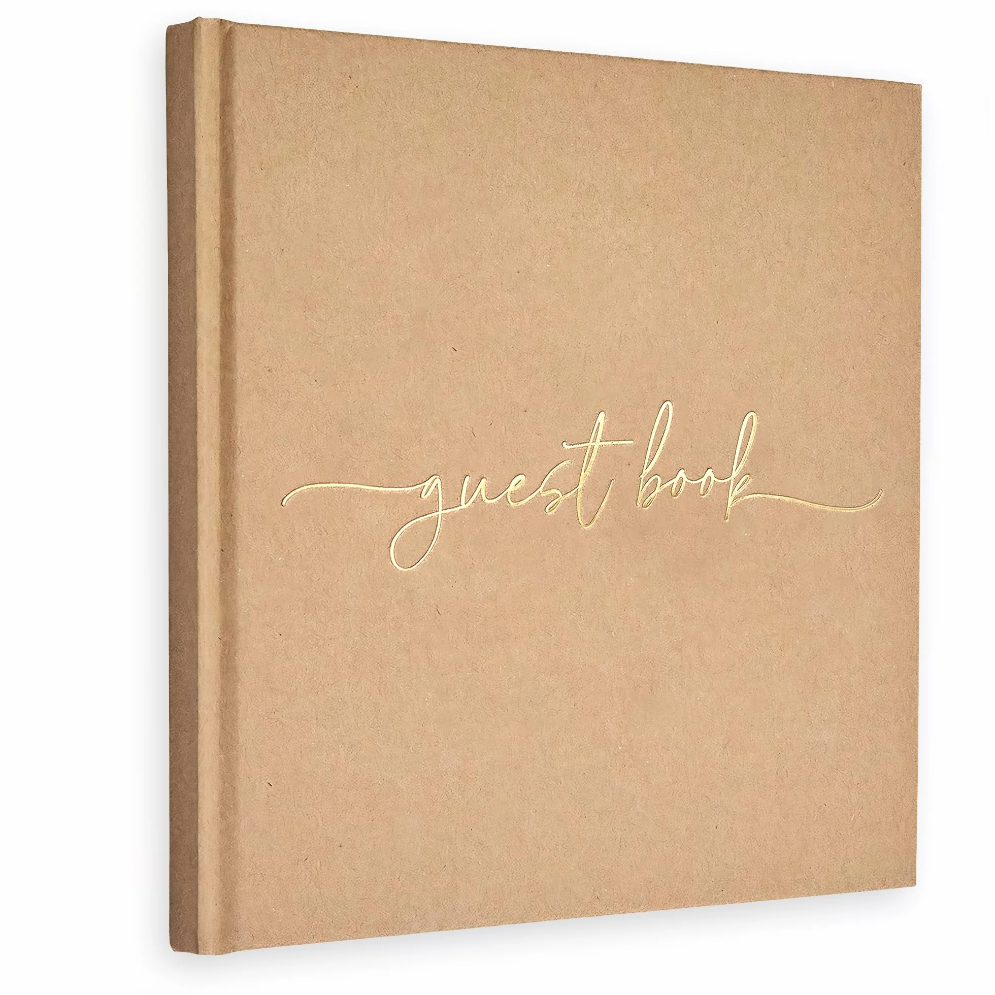 Plantvibes Libro de visitas premium para bodas, 72 páginas, papel grueso, estilo vintage, título dorado