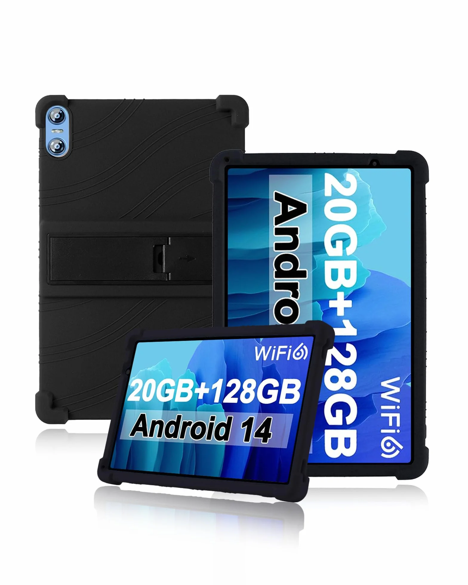 Funda para SKYEGG Tablet K13 10 pulgadas, yystao Niños Funda de Silicona Suave Compatible con SKYEGG K13, Soporte Ajustable (Negro)