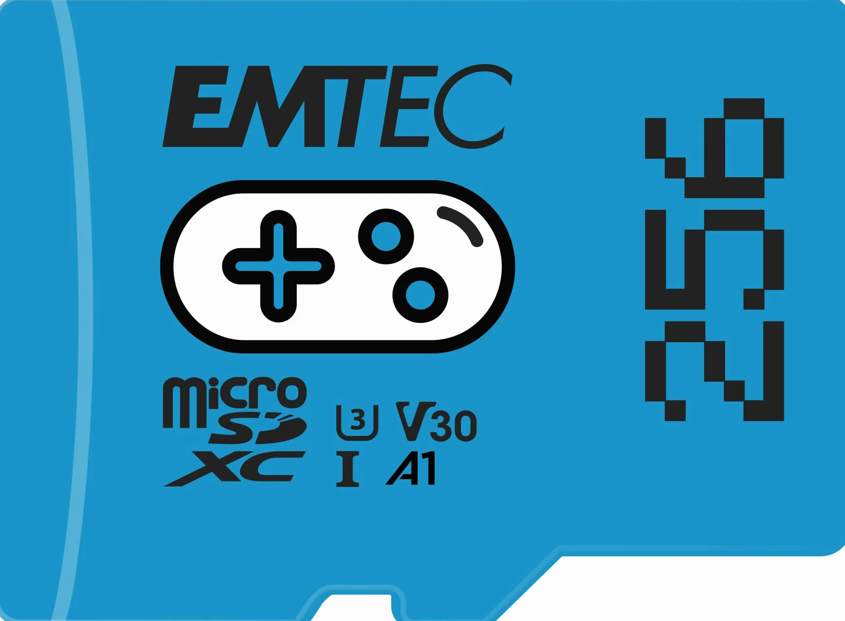 Emtec - Gaming - ECMSDM256GXCU3G - Tarjeta MicroSD de 256 GB - Velocidad de Escritura 95 MB/s - Velocidad de Lectura 100 MB/s - Azul
