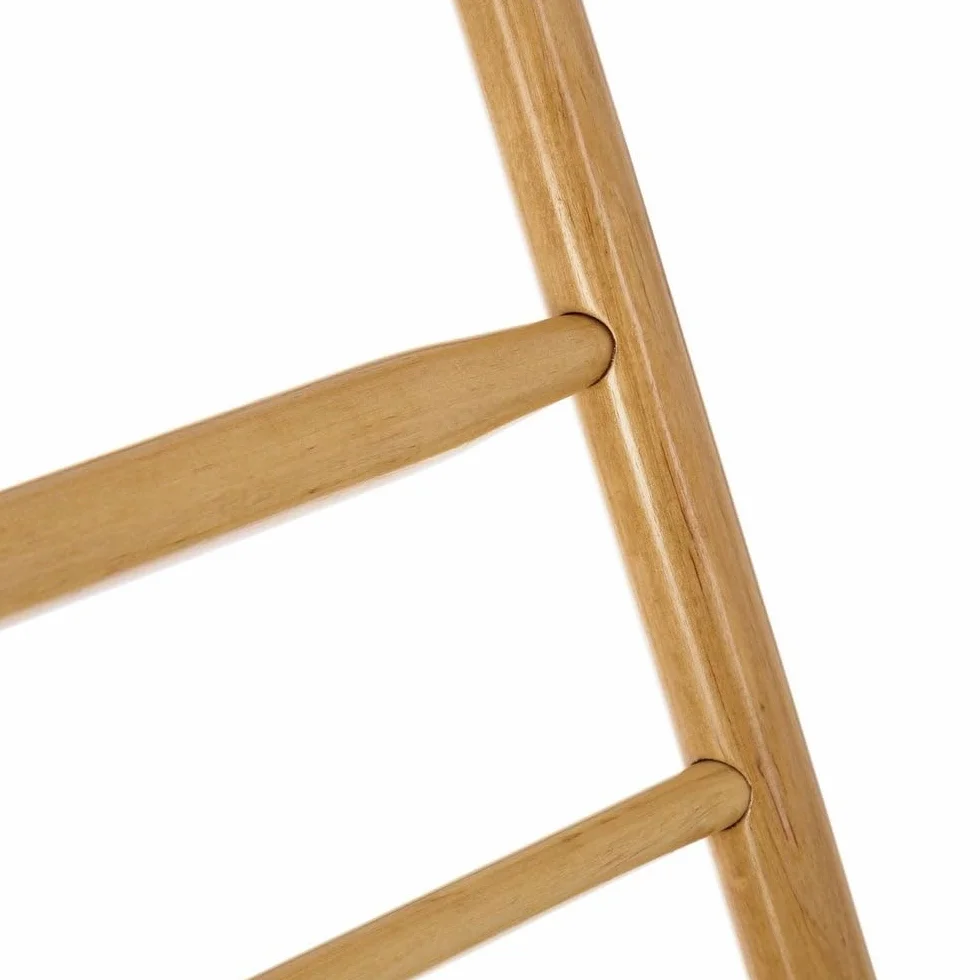 LOLAhome Perchero de pie madera álamo abedul 107 cm 3 barras colgar Beige