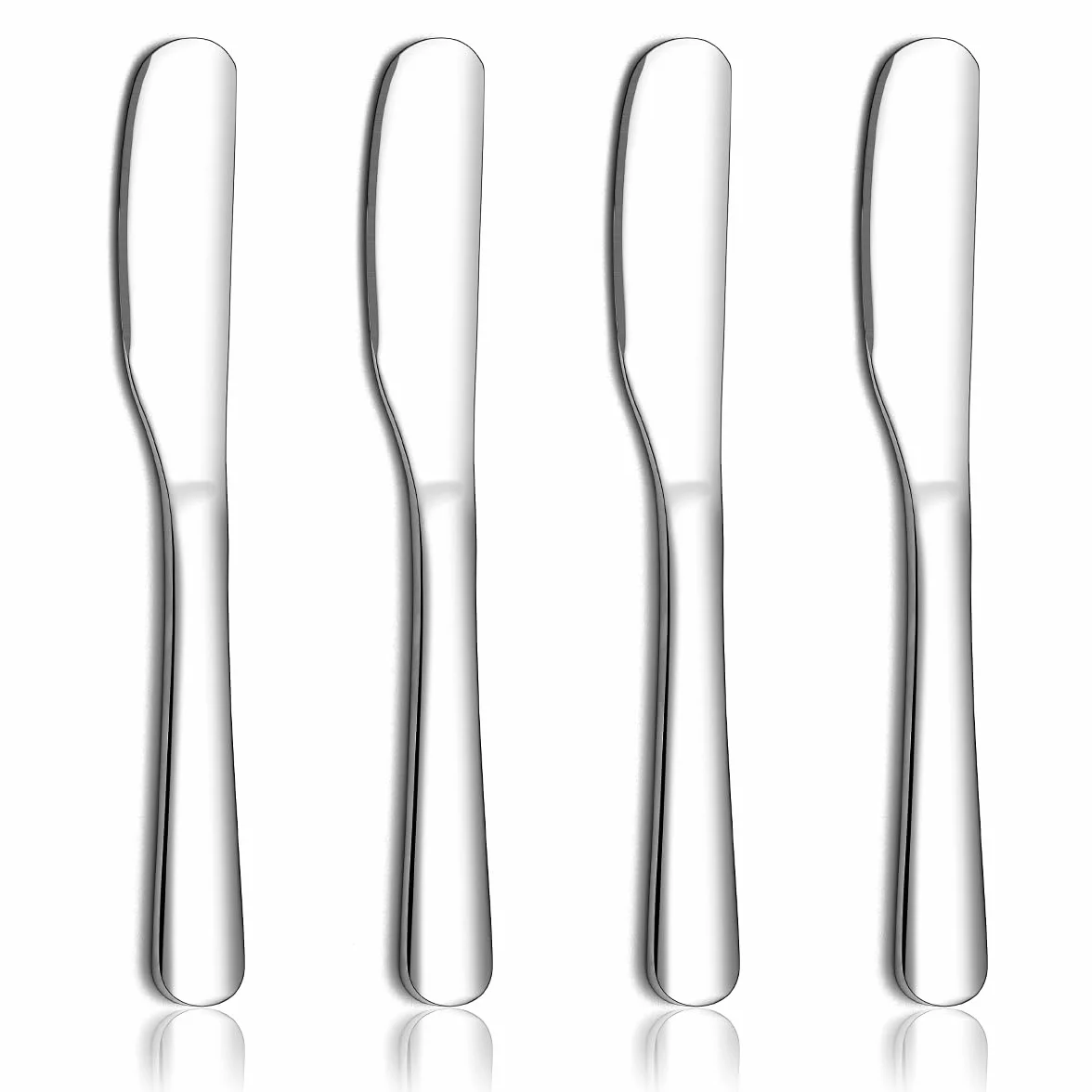 Homquen Cuchillo de Mantequilla de Acero Inoxidable,Cuchillo de Unter, Cuchillo de Aplicación de Mantequilla se Puede Utilizar en Fiestas de Restaurantes de Cocina,Gadgets de Cocina,Juegos de 4 Piezas