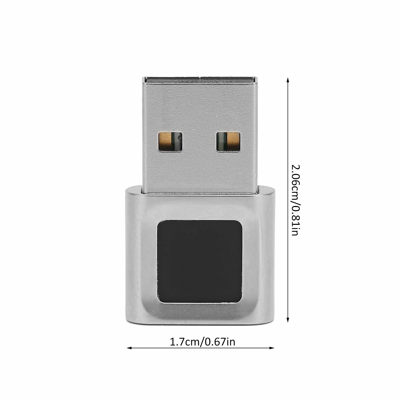 KIMISS Arcanite - Lector de Huellas Dactilares USB para PC 11, aleación de Zinc de 360 Grados, táctil, de Alta sensibilidad, Hello