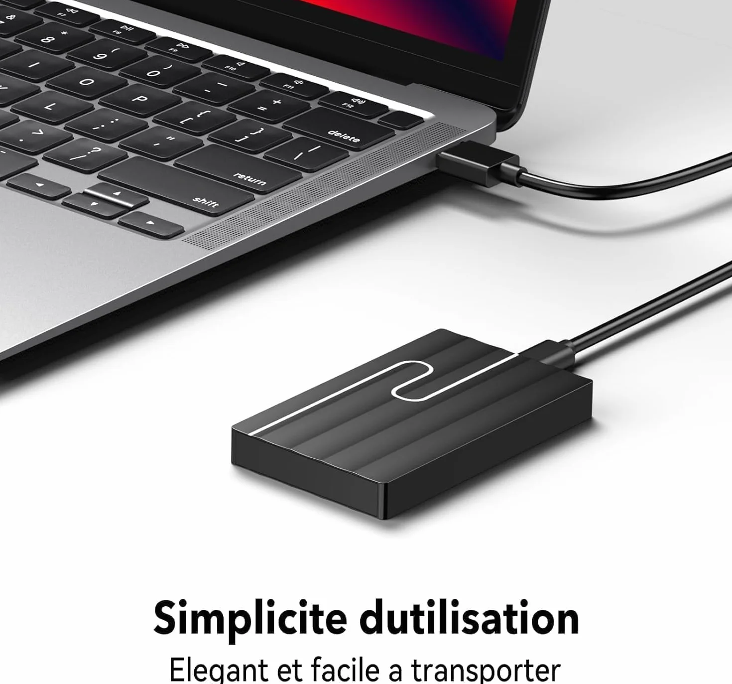 LUDEN'S 2TB Disco Duro Externo Ultra Slim 2.5" Portátil Negro