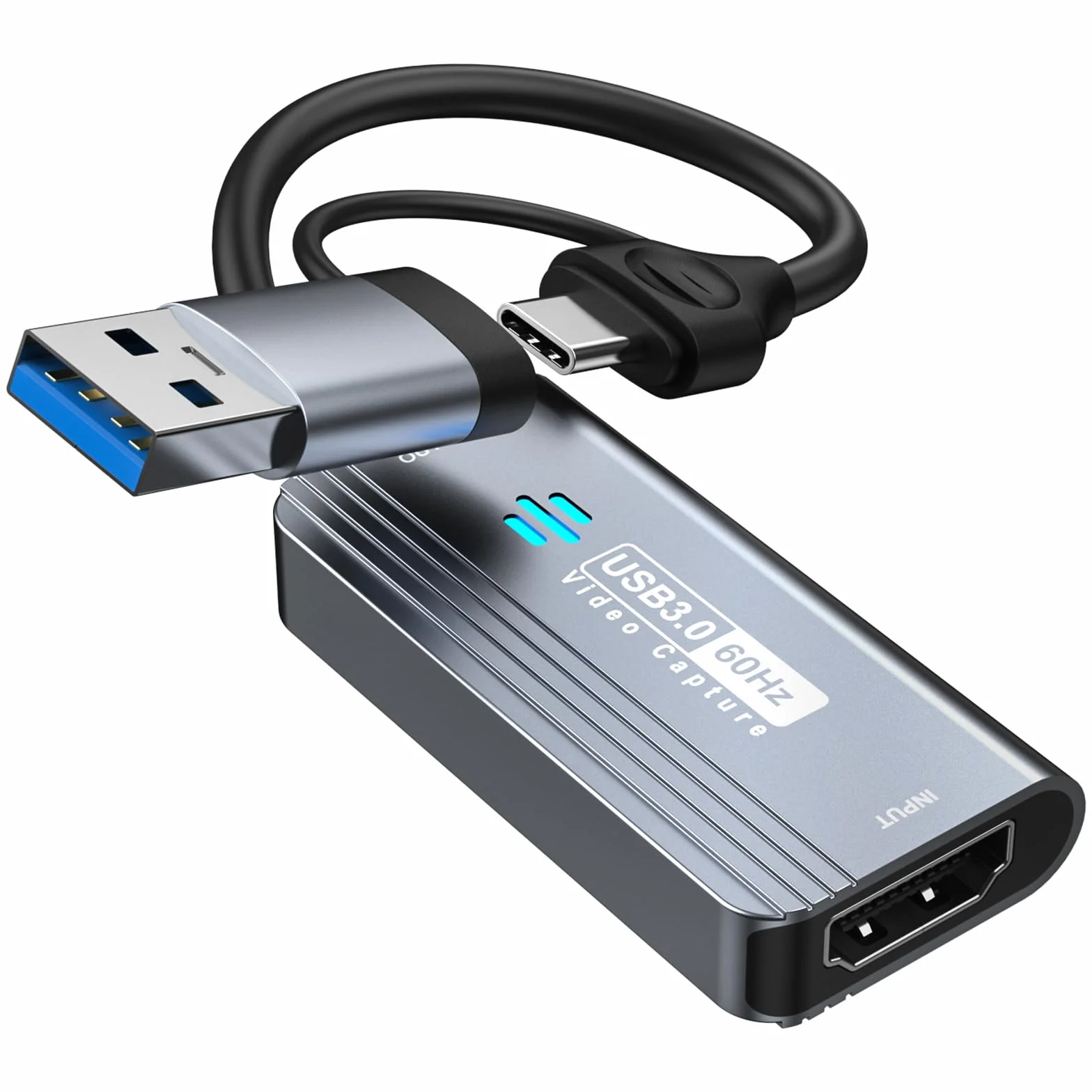 capturadora Video Papeaso, capturadora 4K HDMI a USB/USB C 3.0, Dispositivo de Captura de Video 1080P 60FPS, para transmisión, enseñanza, Juegos, videoconferencia o transmisión en Vivo