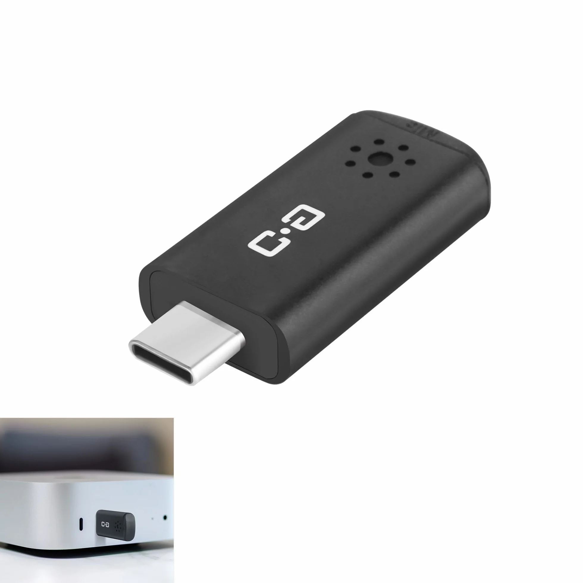 DUNGZDUZ Mini micrófono USB C para Mac Mini M4/M4 Pro y MacBook | Micrófono Condensador Plug and Play, Compacto y portátil, Audio Claro para Trabajo y Estudio