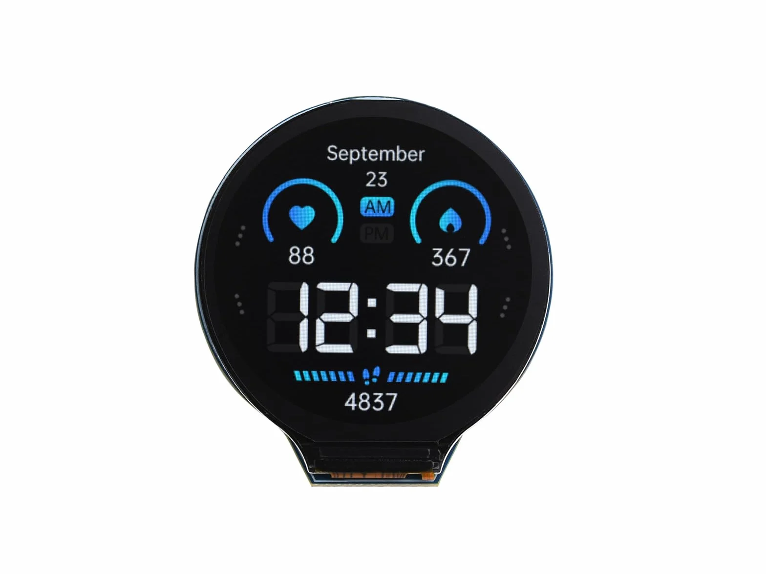 ESP32-S3 Development Board with 1.28inch Round LCD Display,32-bit LX7 Dual-Core Processor,Support 2.4 GHz Wi-Fi and Bluetooth 5(LE),Embedded GC9A01 Driver Chip