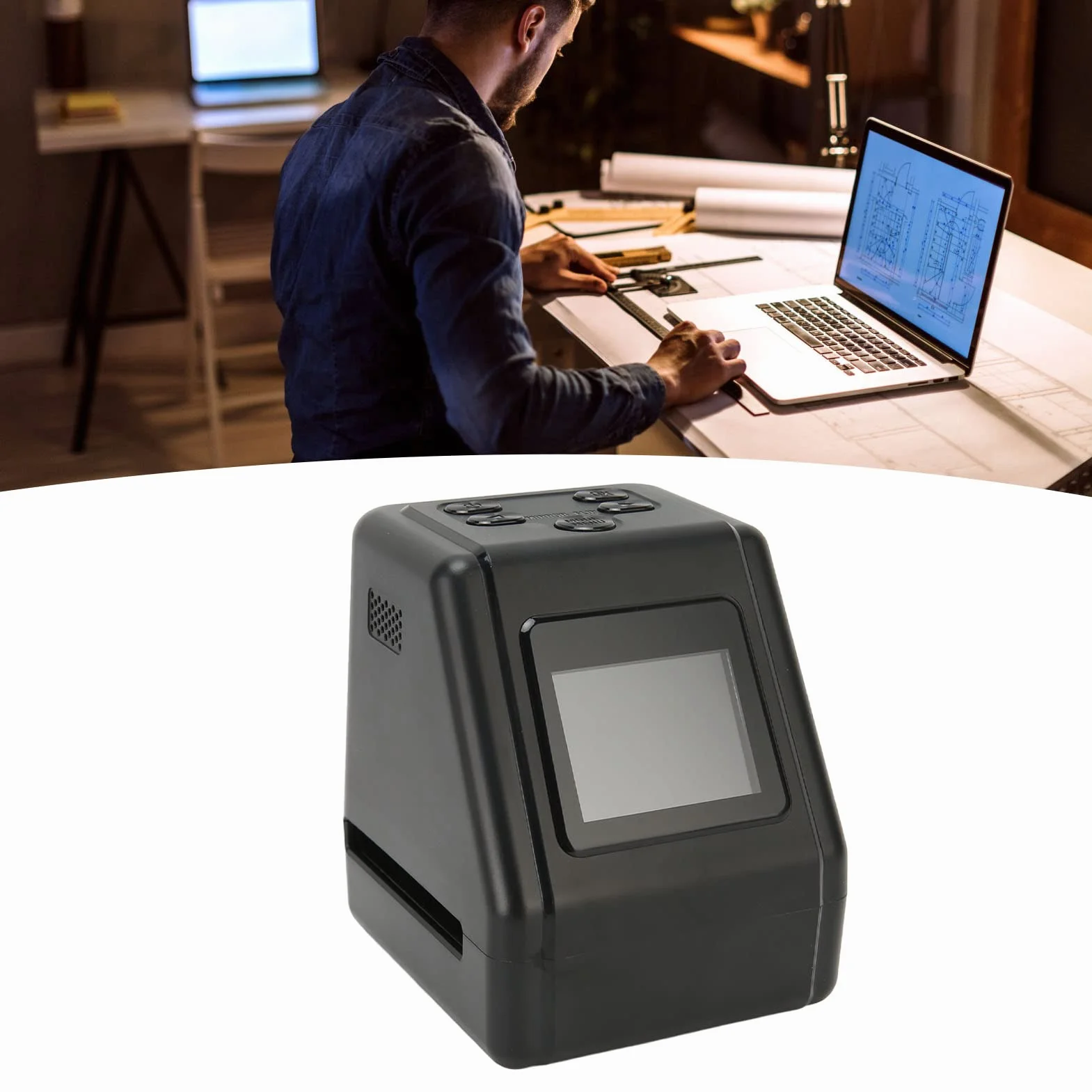 Yctze áNer de Diapositivas y Películas de 2,0 Pulgadas para Entusiastas del Archivado Fotos Familiares Convierte Películas Diapositivas y Negativos 135 110 126 Super 8 Fotos Jpg