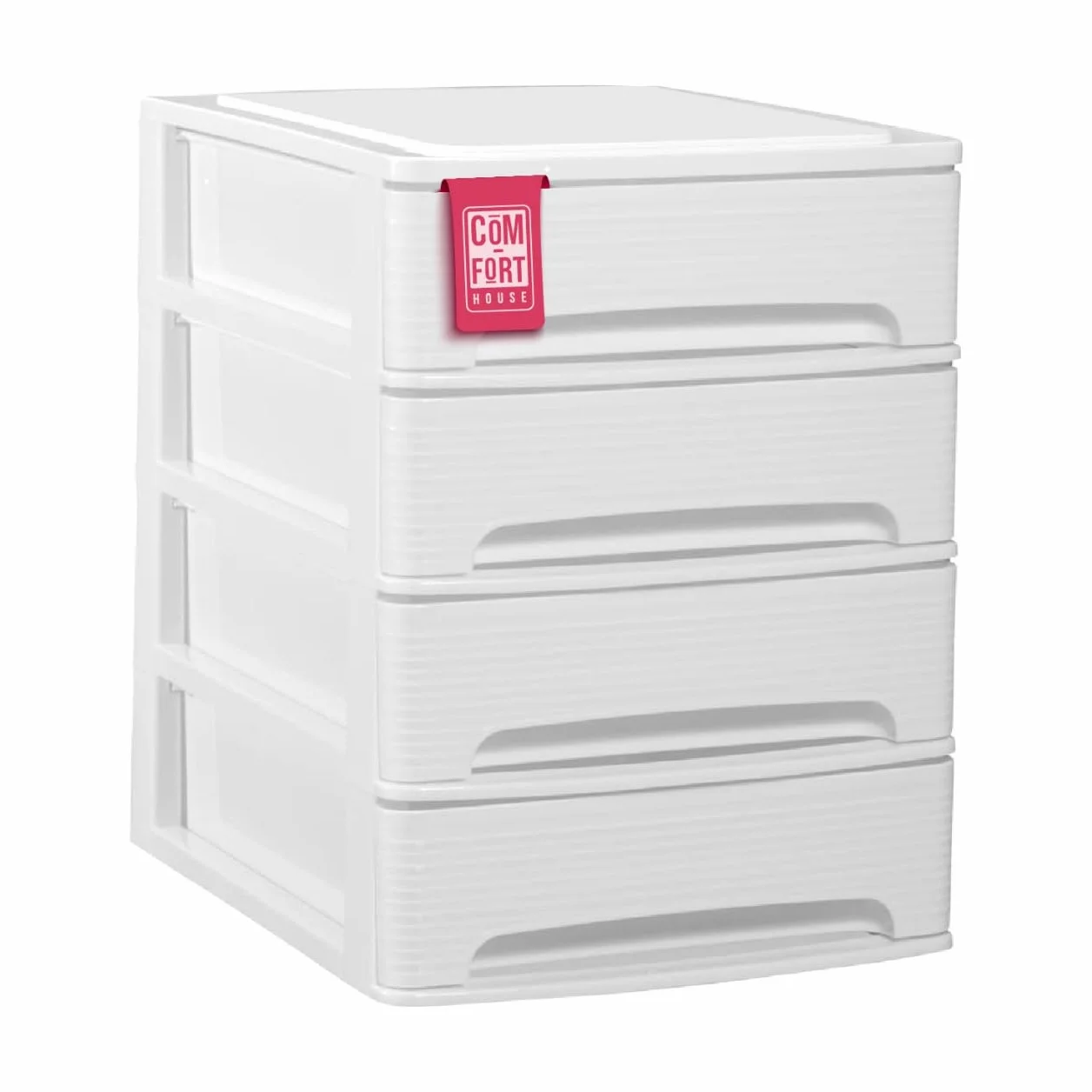 Cajonera Plástico 4 Cajones Blanco Organizador Escritorio Mini Cajonera Documentos 355x265x350 mm