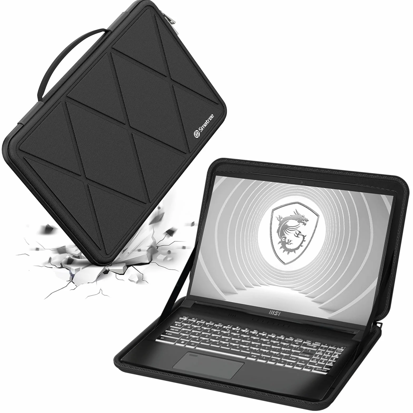 Smatree Hard Funda rígida para portátil de Funda rígida para portátil de EVA Compatible con 13,3 Pulgadas MSI Prestige 13 EVO A13M-050US/A12M-070US,Prestige13 AI EVO A1M,Prestige 13 AI+ EVO (X8025T)