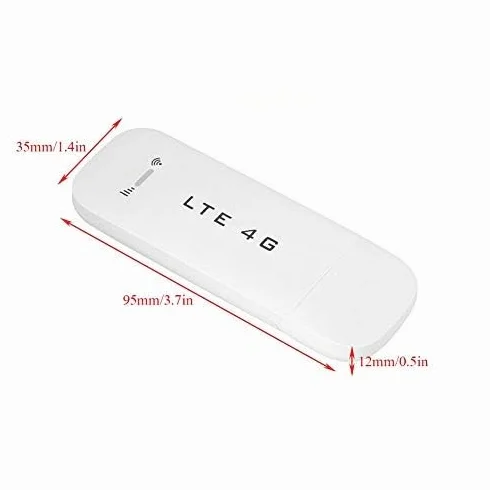 Adaptador de red USB 4G LTE, router módem/stick WiFi inalámbrico para punto de acceso, apto para el sudeste asiático, África y Oriente Medio (con función WiFi).