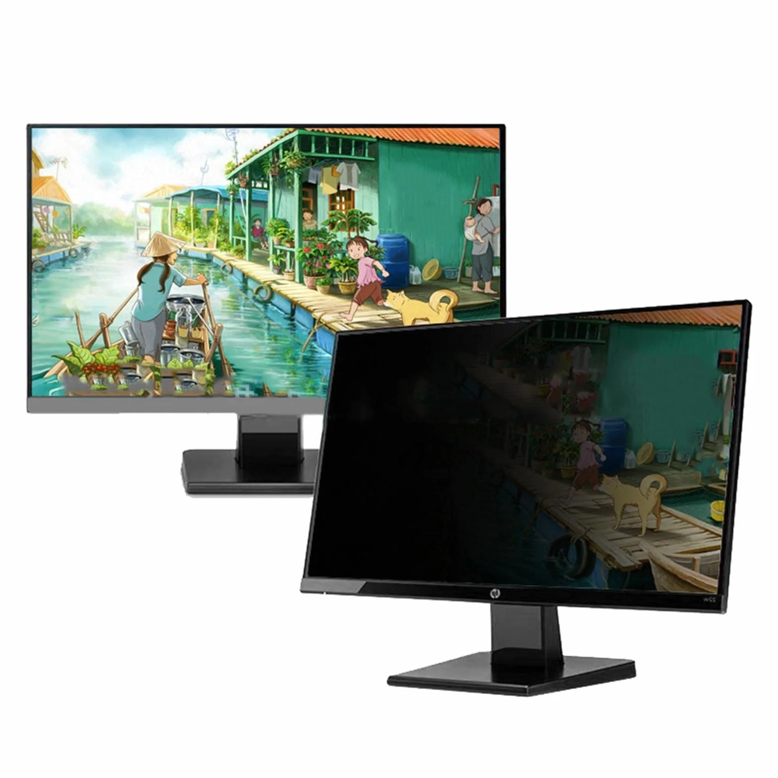 LIGUOYI Filtro De Privacidad para Ordenadores Monitores, Antis Luz Azul Filtro De Pantalla, Antis-Reflejos, Antis UV, Extraíble Filtro De Pantalla, Protector De Pantalla Antis-arañazos
