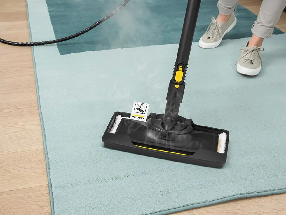 Kärcher Cabezal limpiador de alfombras mini con cepillos dobles para limpiador de vapor