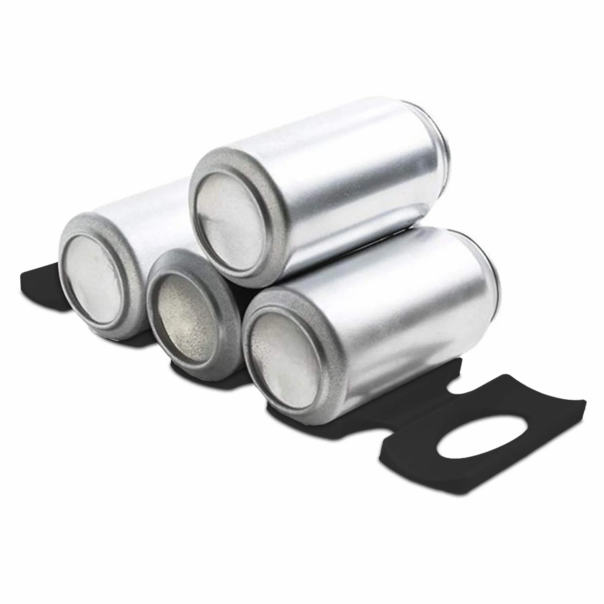 kwmobile Botellero Estante para Almacenamiento de Botellas en Nevera - Apilador de Latas de Silicona Negro
