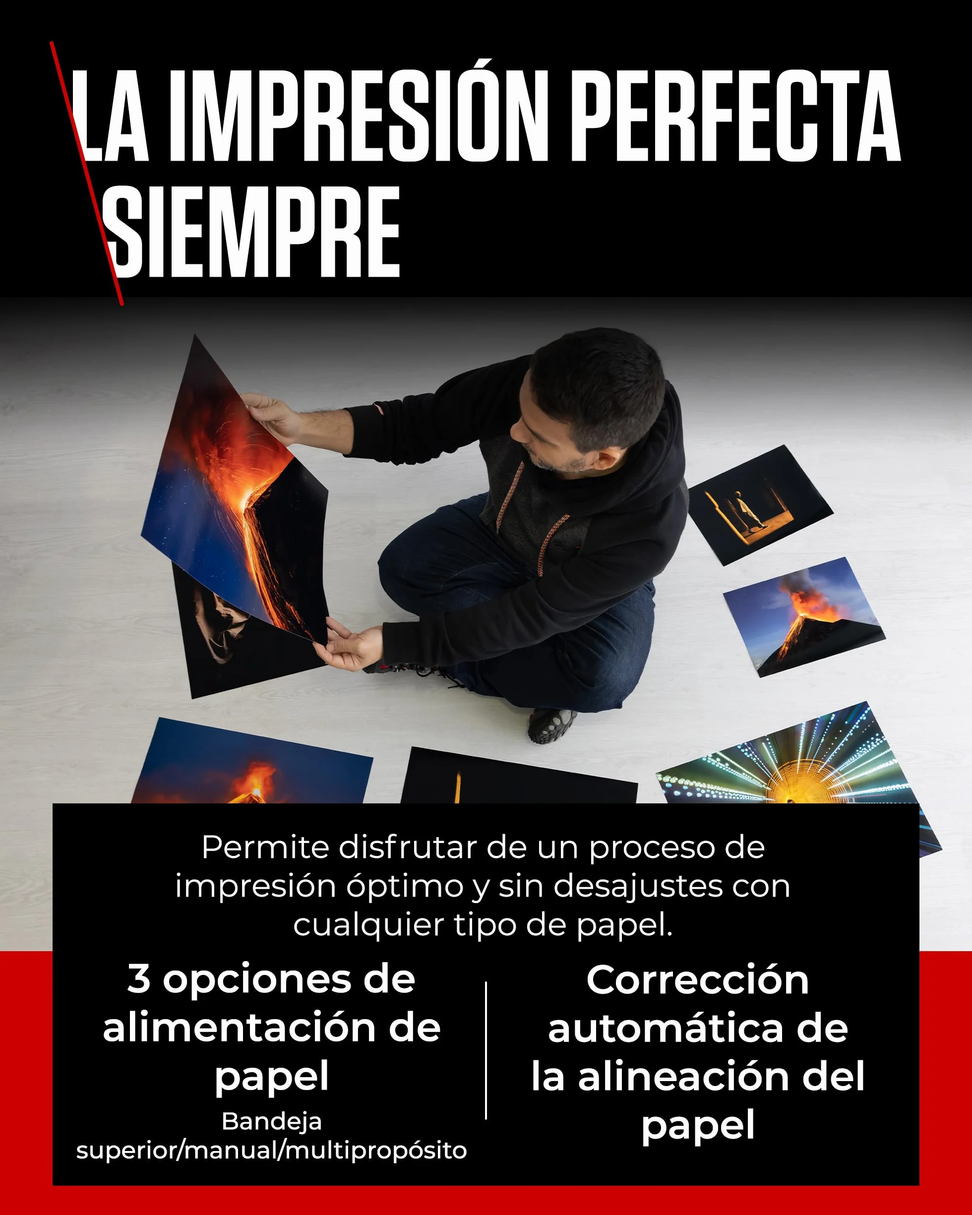 Canon Pixma PRO-200 Impresora Fotográfica Profesional, Sistema de Inyección de Tinta, A3+, WiFi, 8 Cartuchos de Tinta, Impresión Sin Bordes, Impresión de Alta Velocidad, Negro