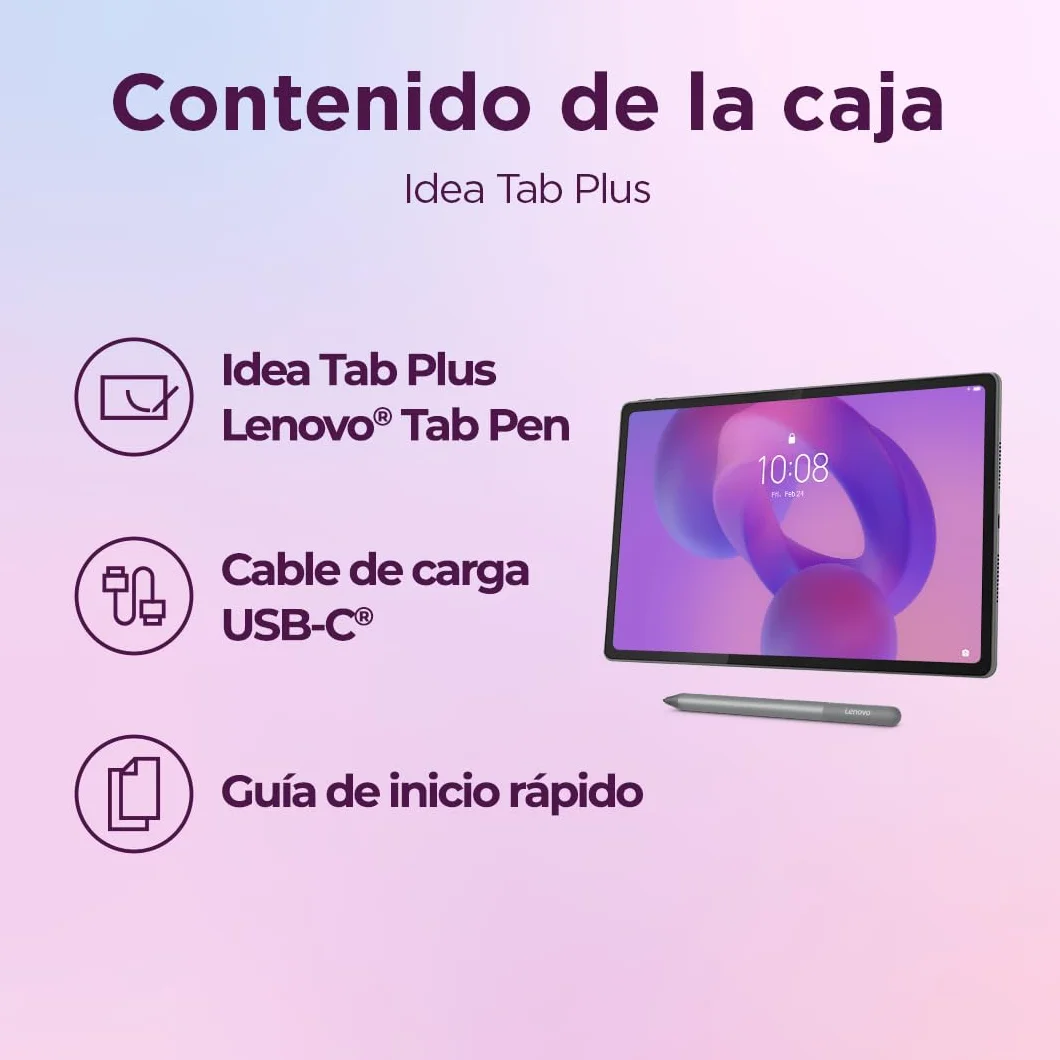 Lenovo Idea Tab Plus Tablet 12.1" 2.5K 12GB RAM 256GB MediaTek Dimensity 6400 90Hz Android 15 Luna Grey